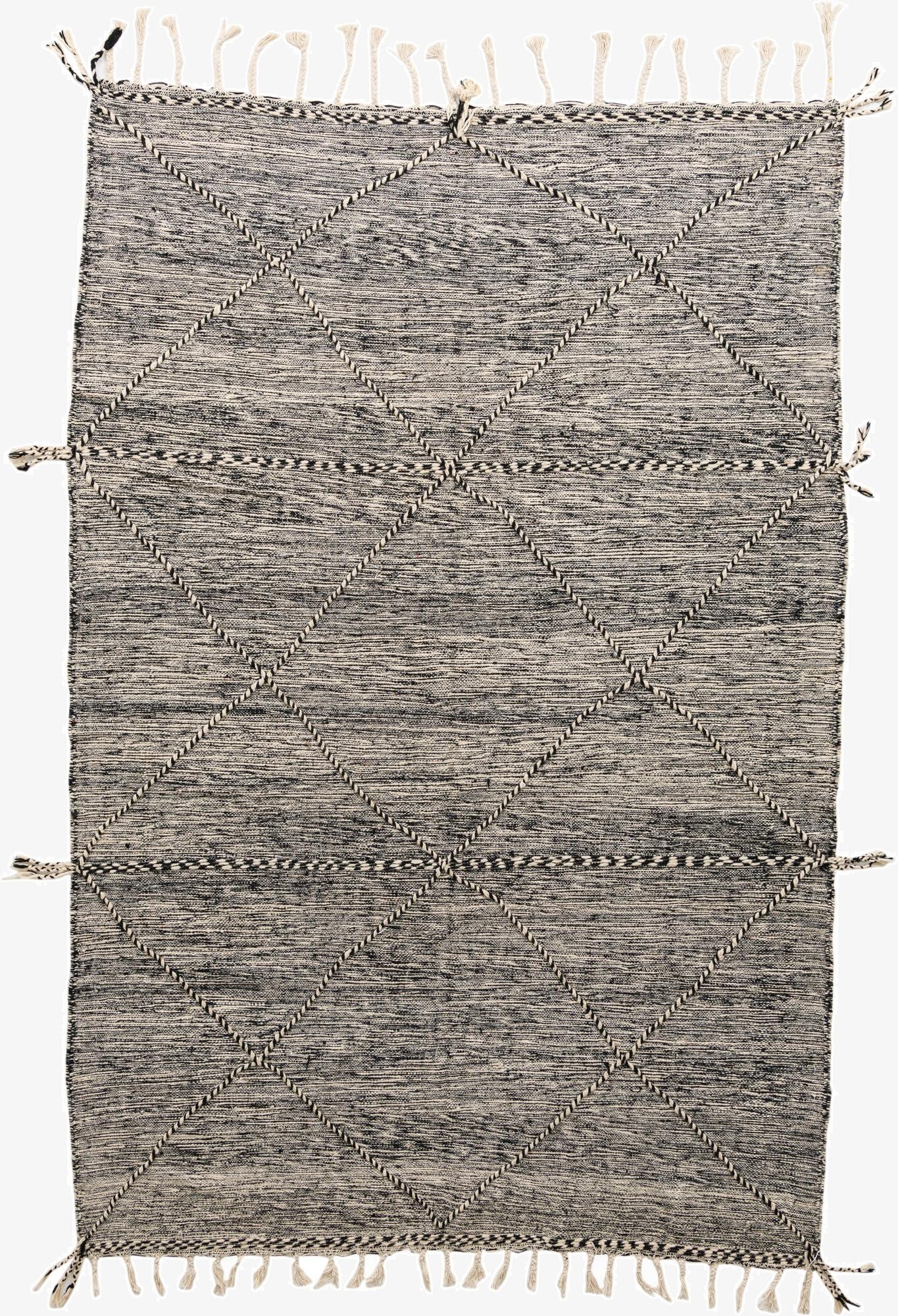 6' 4 x 9' 5  Hand Knotted Moroccan Wool Rug