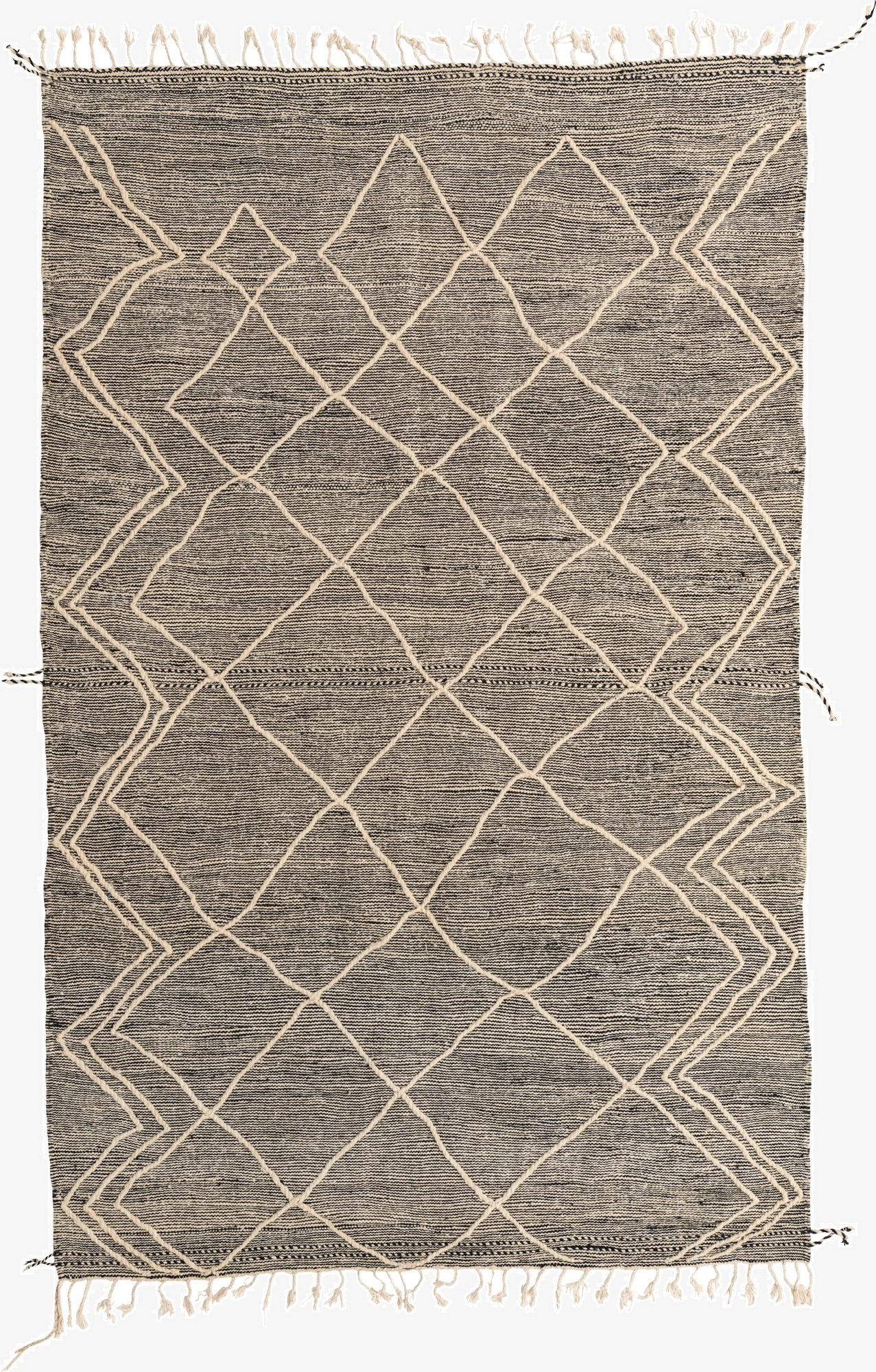  6' 5 x 10' 3  Hand Knotted Moroccan Wool Rug