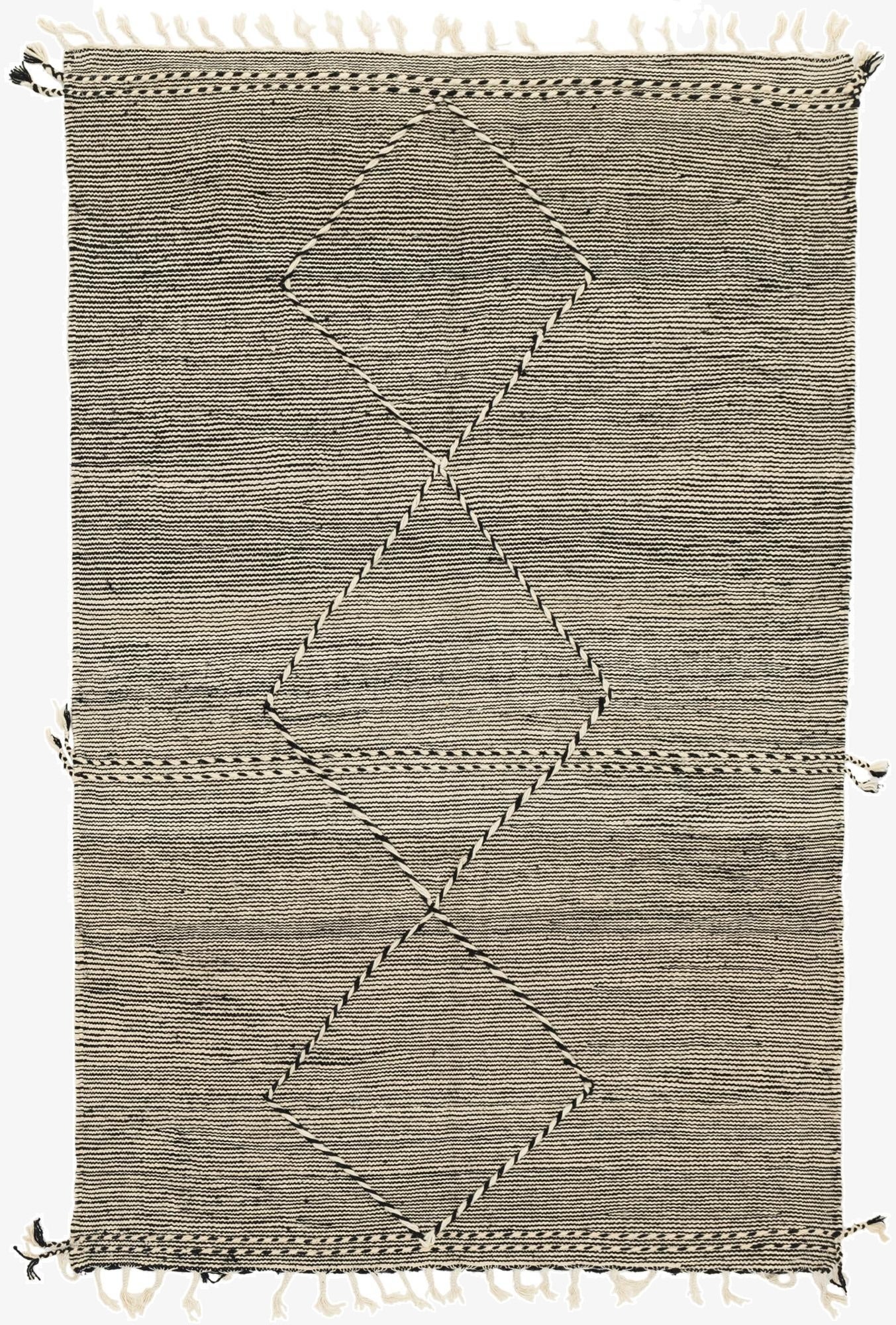  5' 6 x 8' 6  Hand Knotted Moroccan Wool Rug