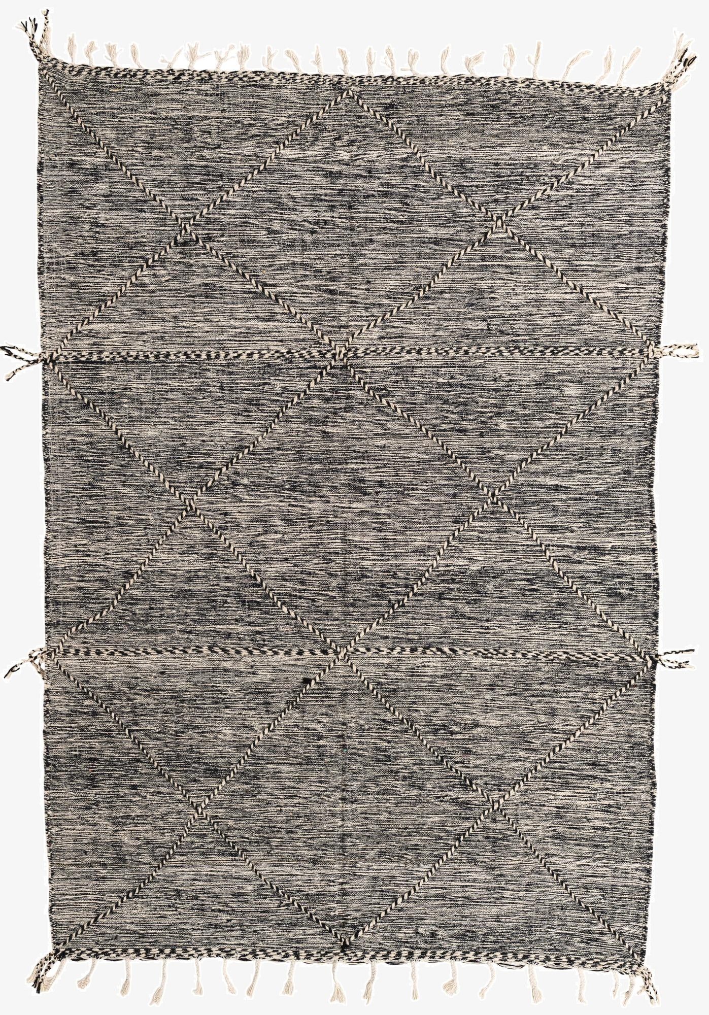  6' 6 x 9' 6  Hand Knotted Moroccan Wool Rug