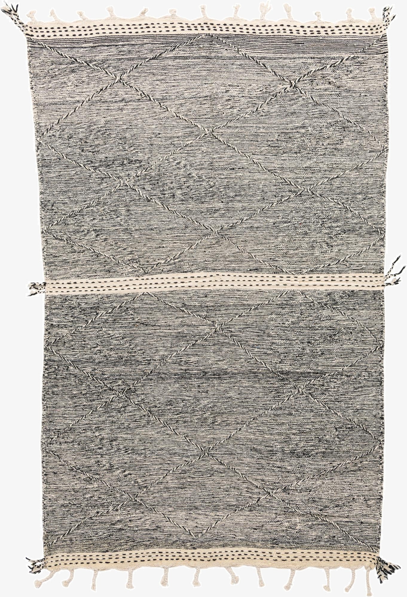  5' 10 x 9' 4  Hand Knotted Moroccan Wool Rug