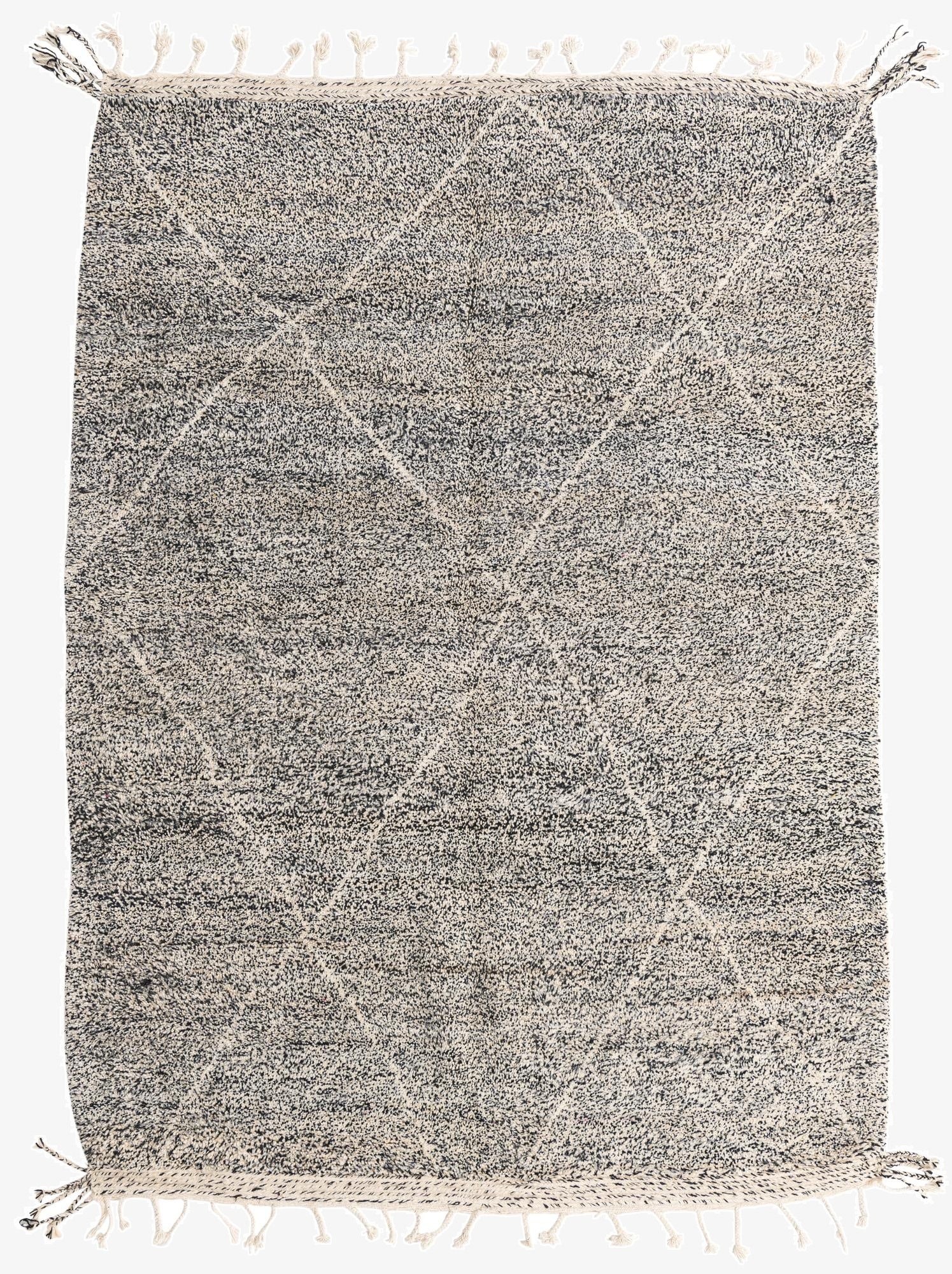  6' 9 x 9' 5  Hand Knotted Moroccan Wool Rug