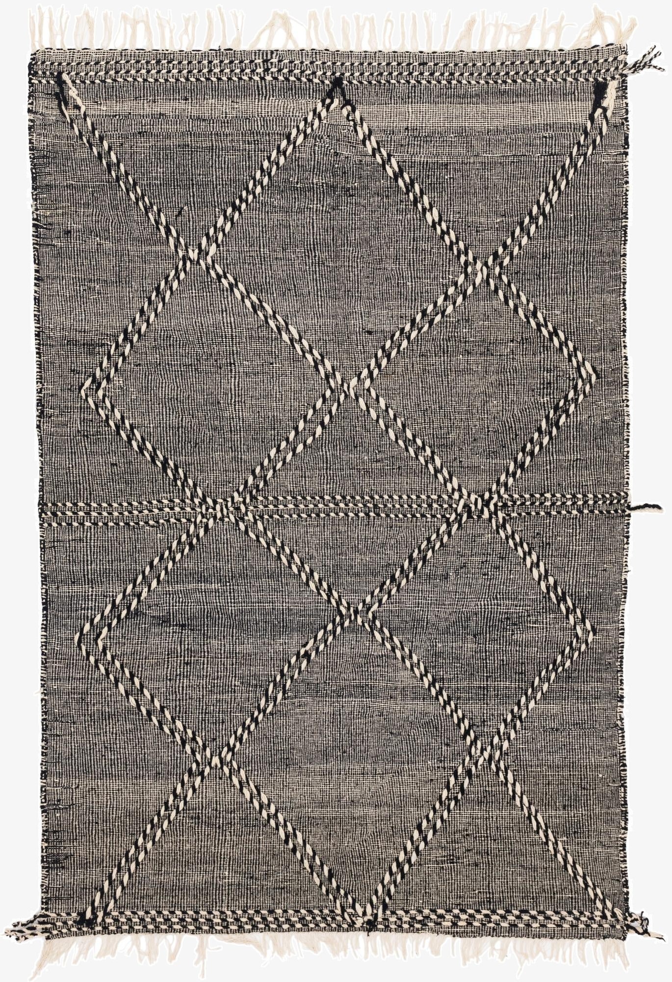  6' 7 x 9' 9  Hand Knotted Moroccan Wool Rug