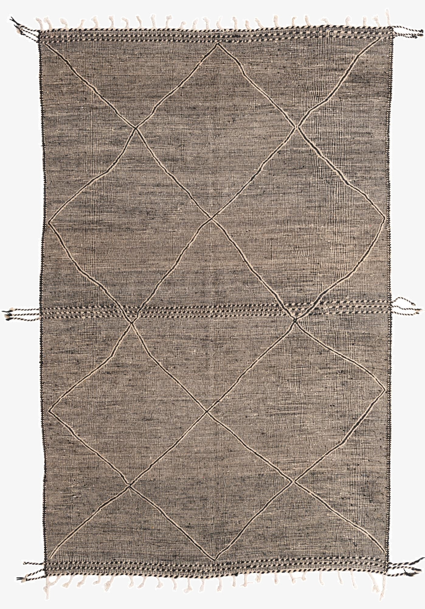  6' 8 x 10' 3  Hand Knotted Moroccan Wool Rug