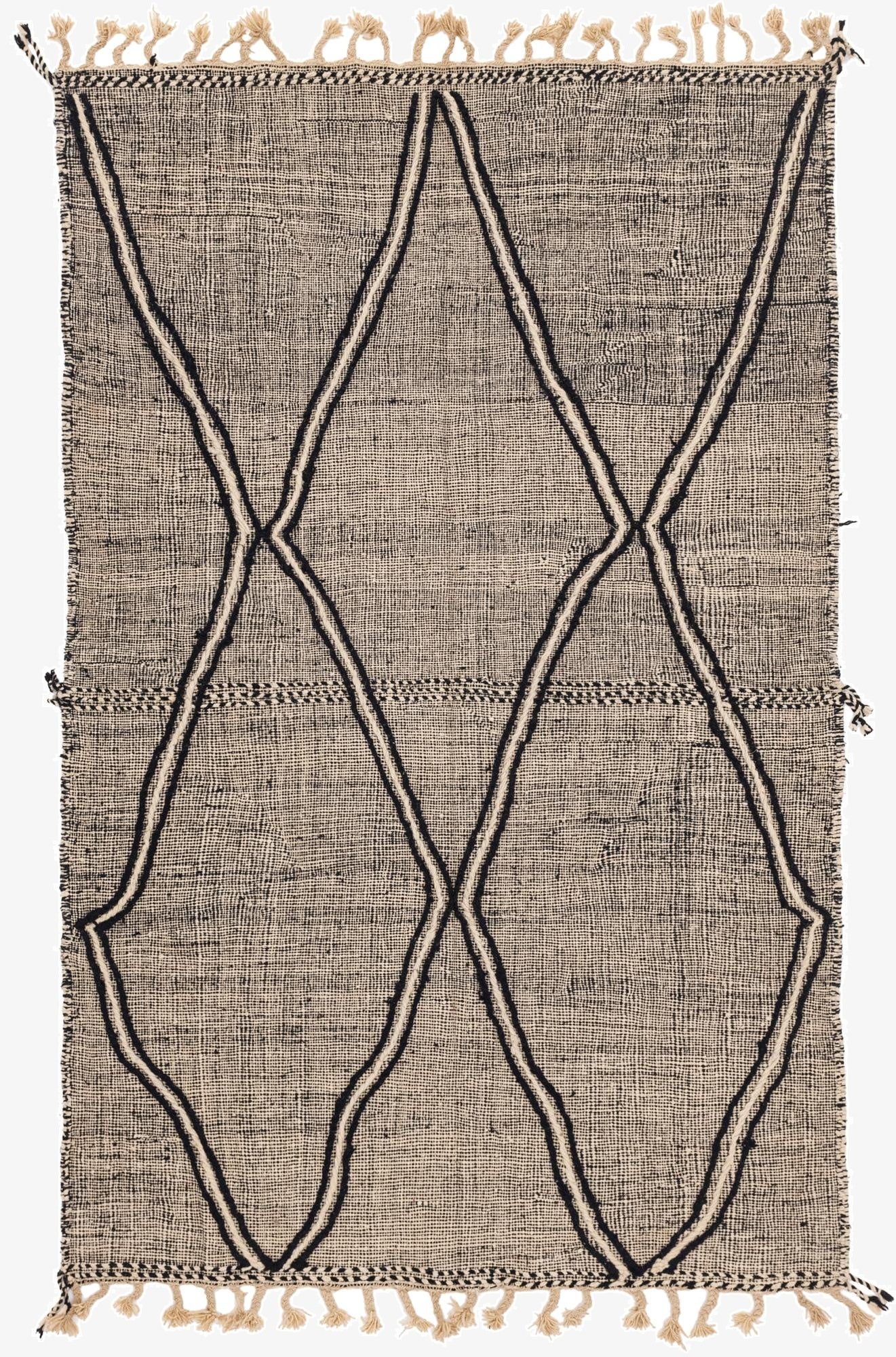 6' 2 x 9' 6  Hand Knotted Moroccan Wool Rug