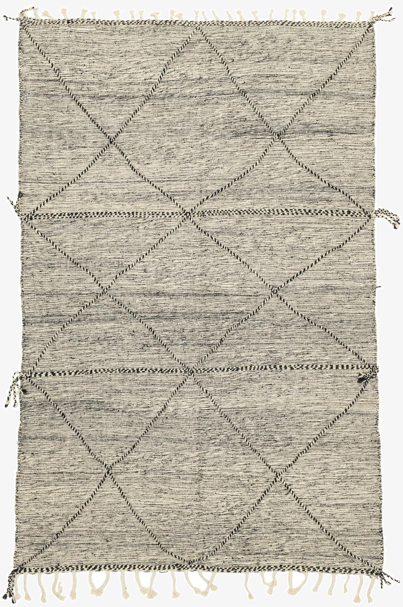  6' 6 x 9' 10  Hand Knotted Moroccan Wool Rug