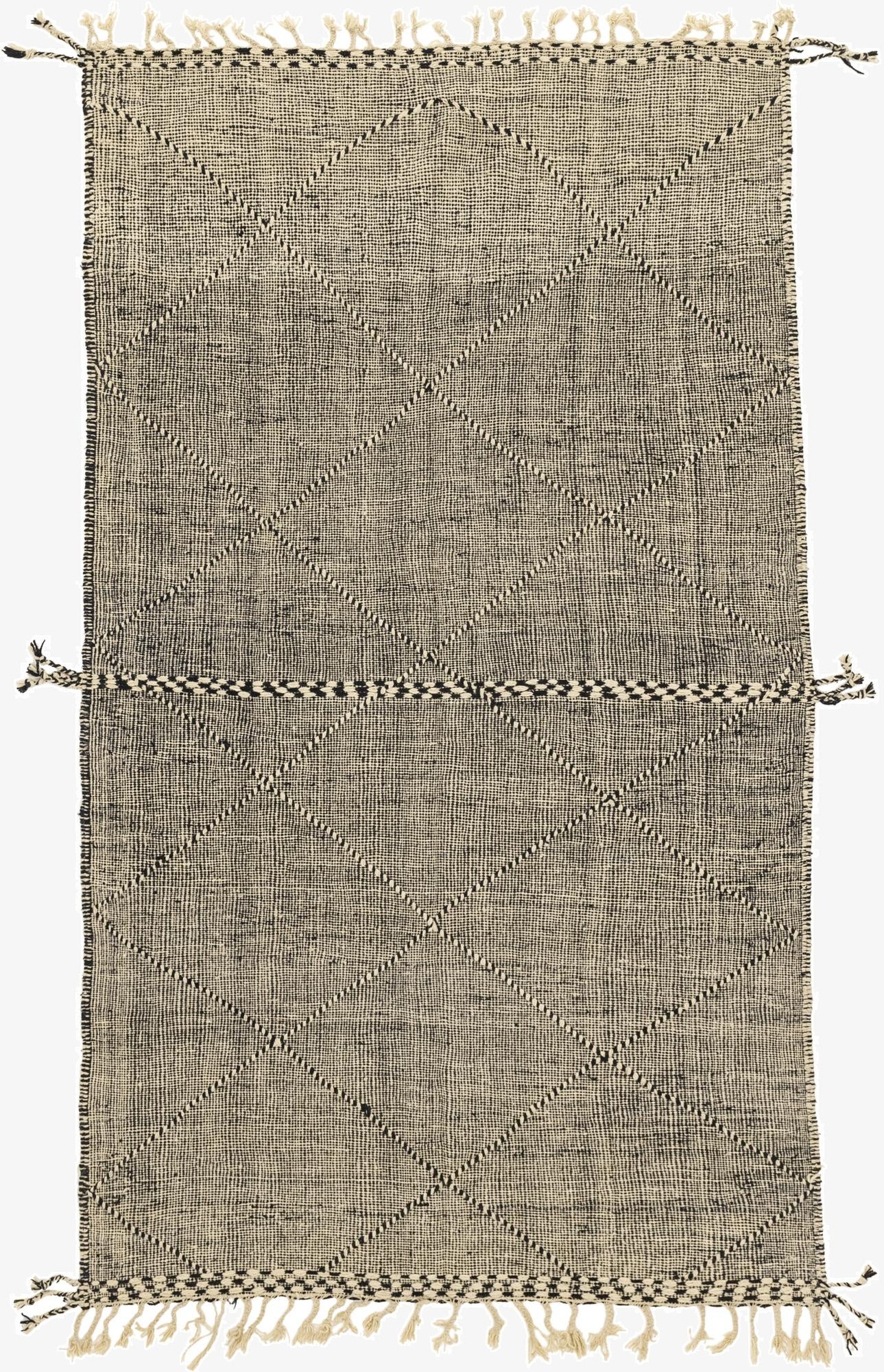  6' 5 x 11' 2  Hand Knotted Moroccan Wool Rug