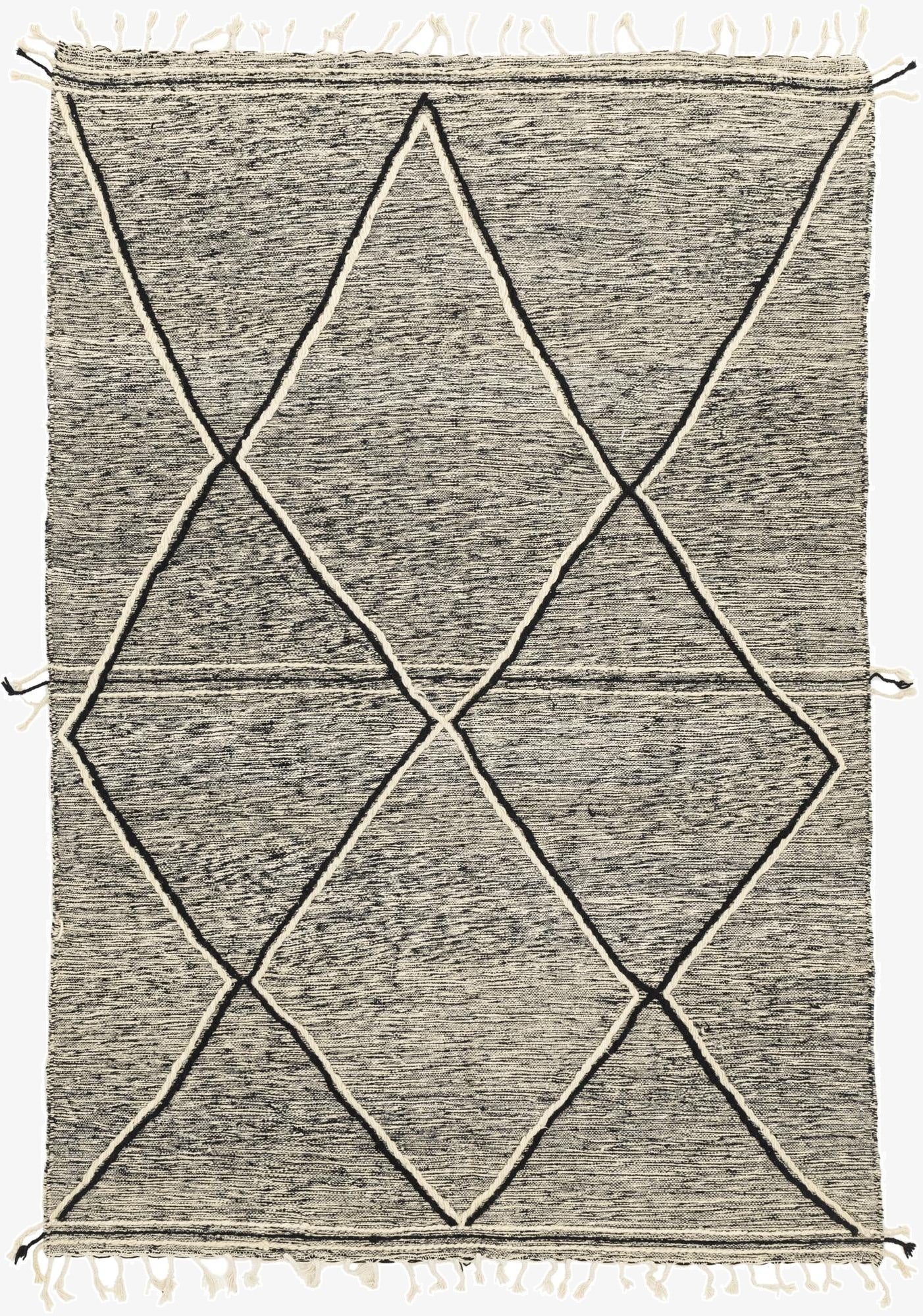  6' 9 x 9' 10  Hand Knotted Moroccan Wool Rug