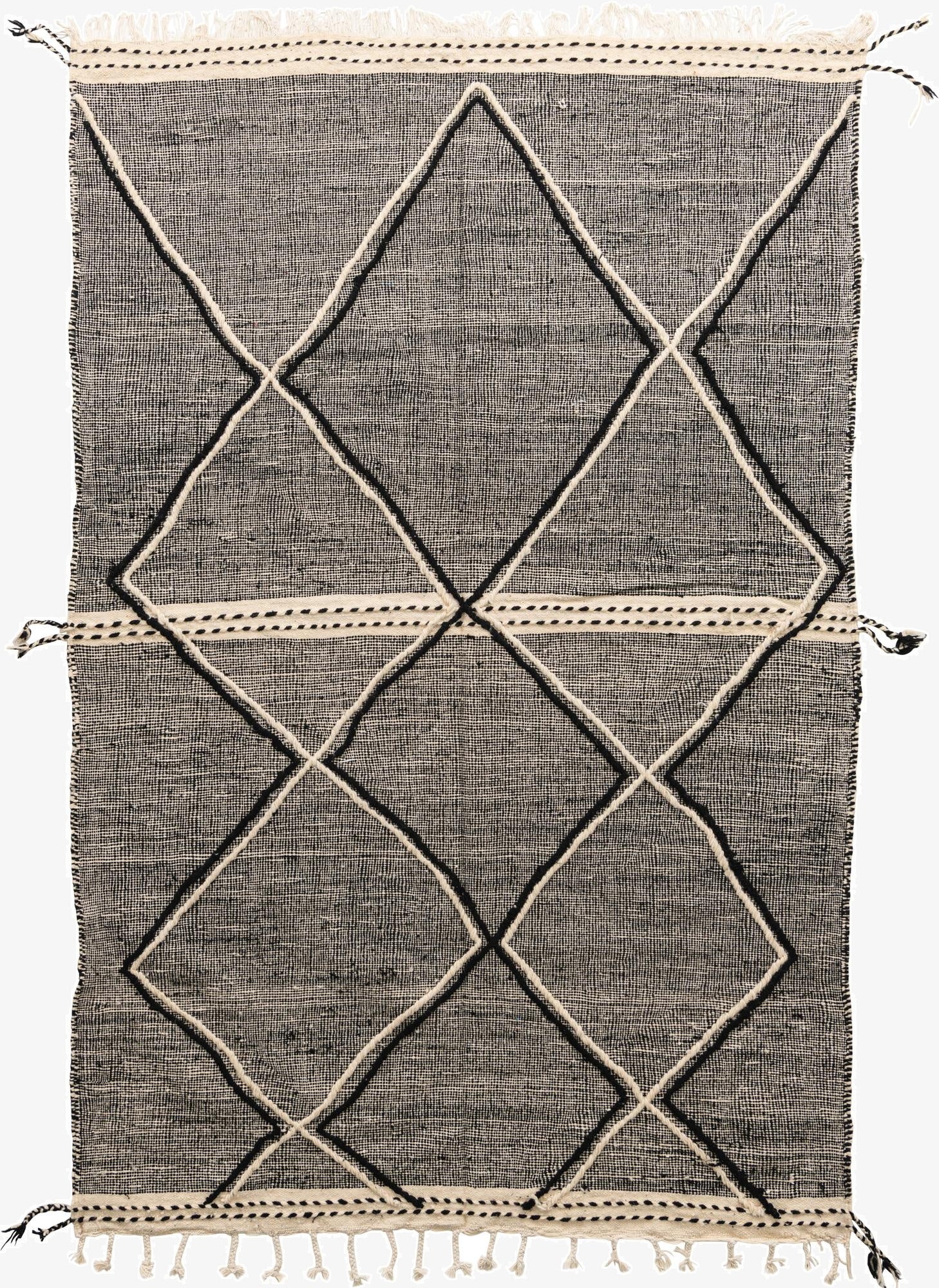  6' 1 x 9' 5  Hand Knotted Moroccan Wool Rug