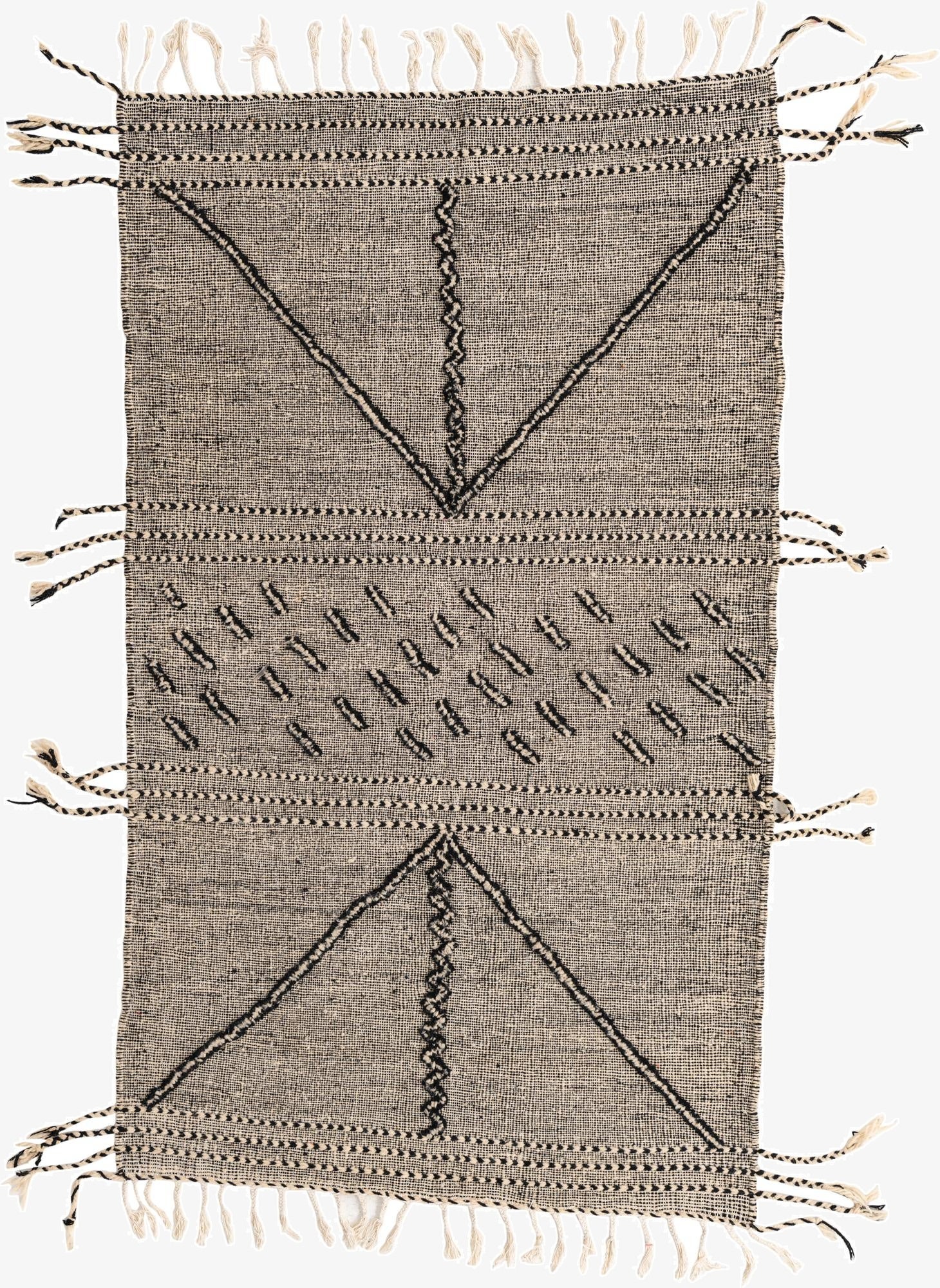  4' 10 x 8' 2  Hand Knotted Moroccan Wool Rug