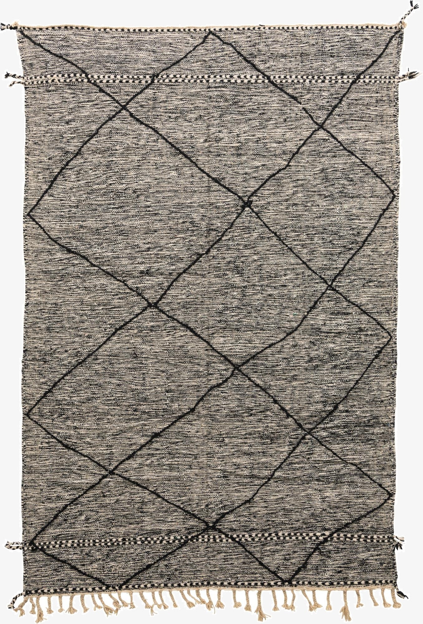  6' 2 x 9' 9  Hand Knotted Moroccan Wool Rug