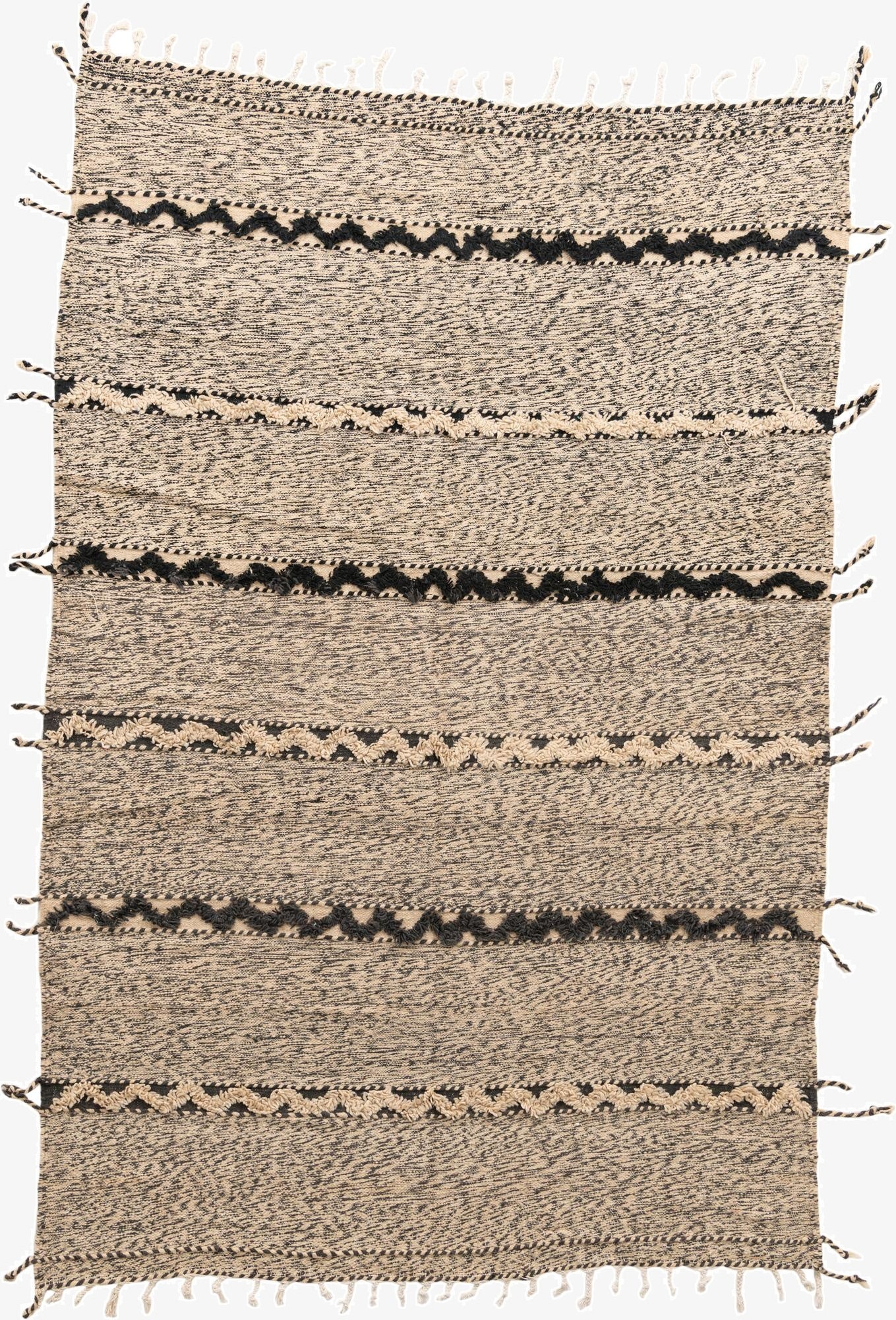  6' 8 x 10' 2  Hand Knotted Moroccan Wool Rug