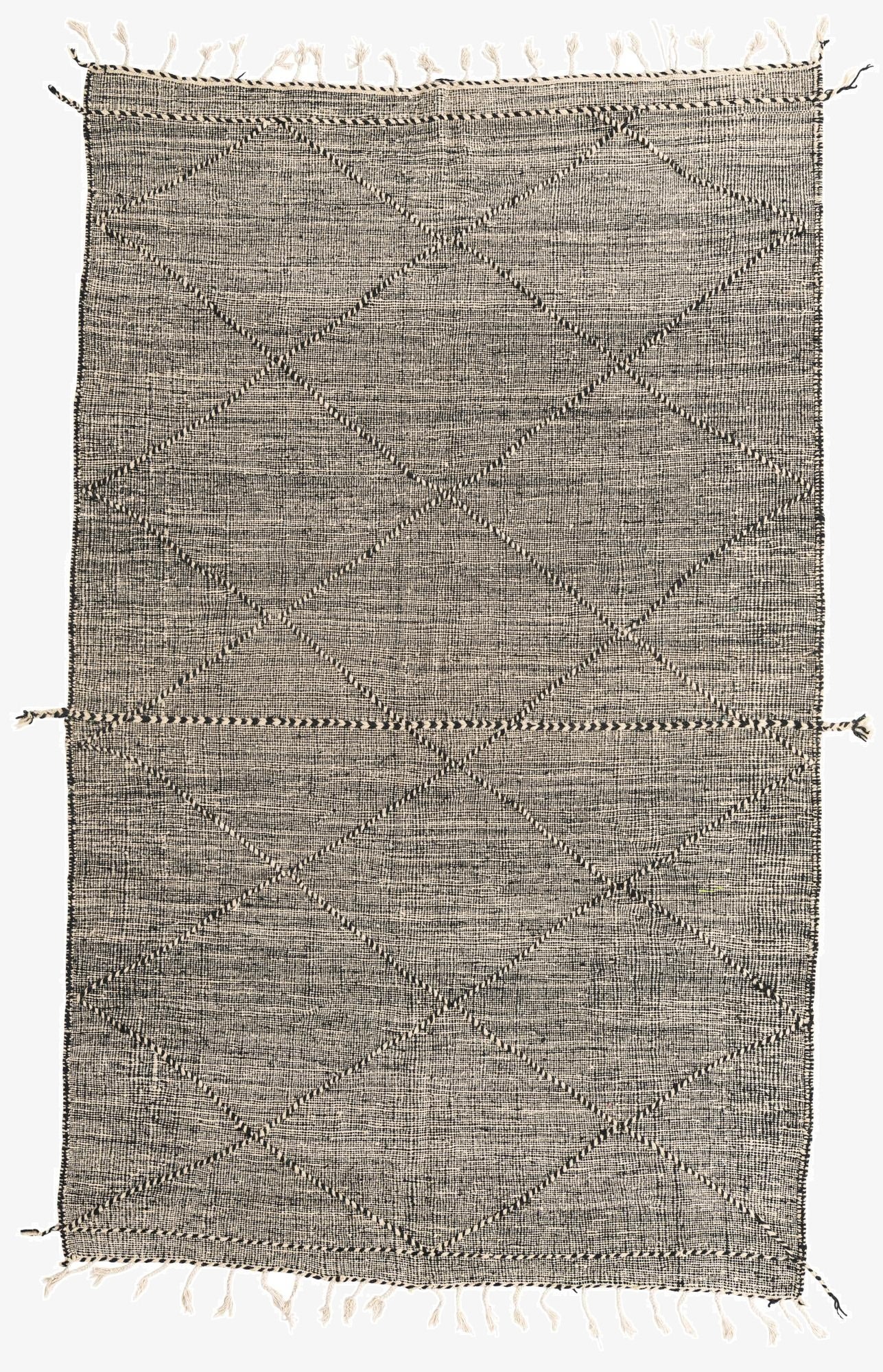  6' 8 x 10' 5  Hand Knotted Moroccan Wool Rug