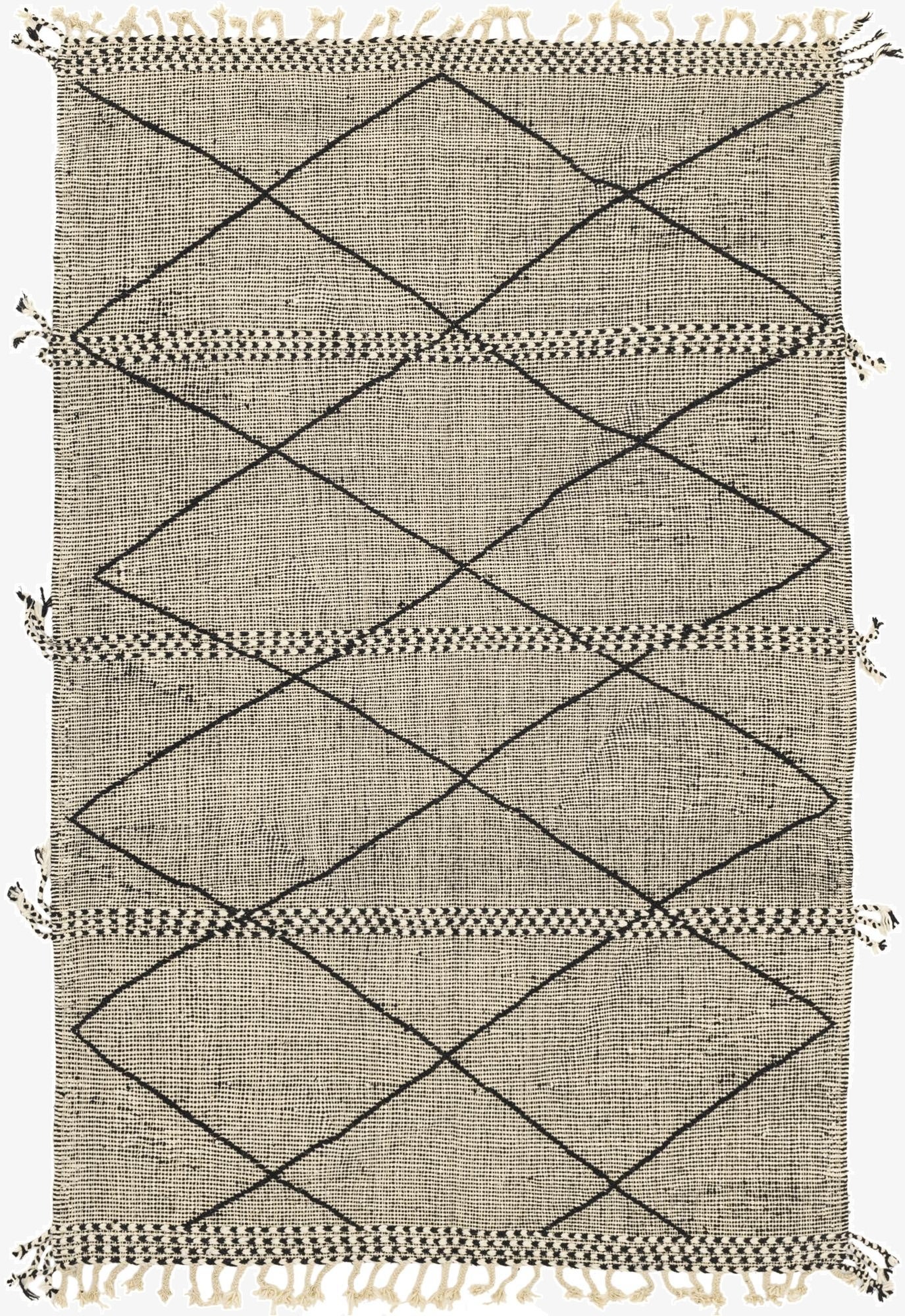  6' 3 x 9' 7  Hand Knotted Moroccan Wool Rug