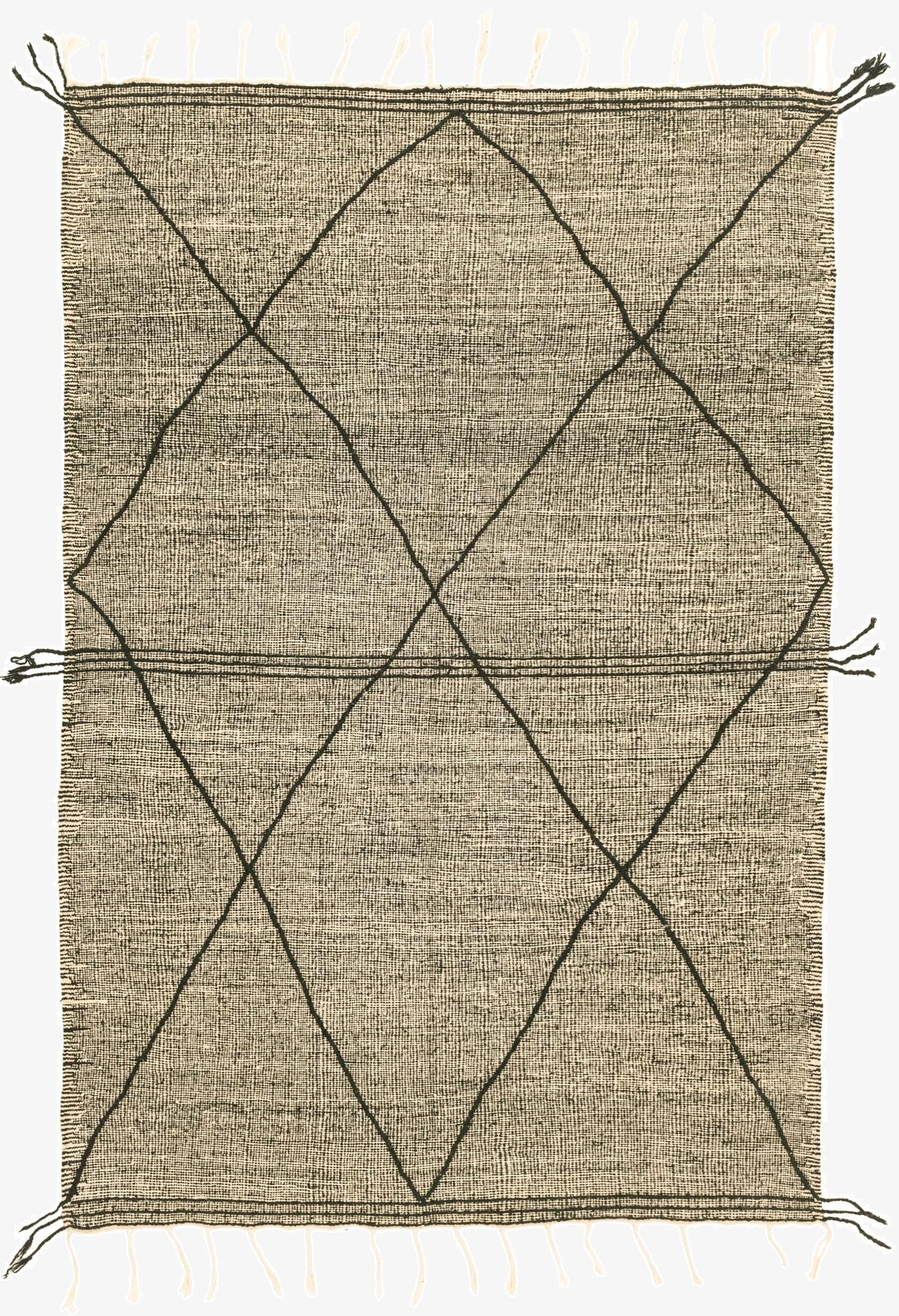  6' 6 x 10' 4  Hand Knotted Moroccan Wool Rug