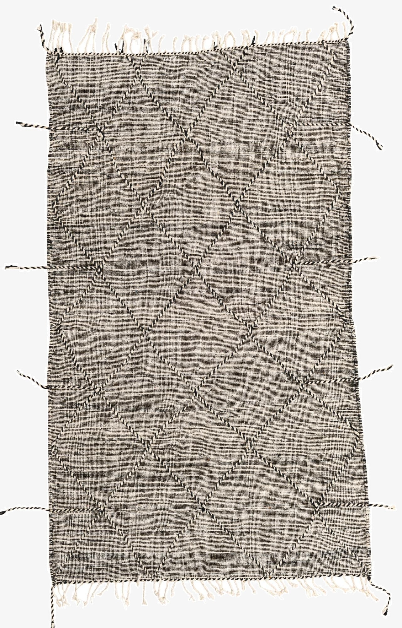  4' 10 x 8' 2  Hand Knotted Moroccan Wool Rug