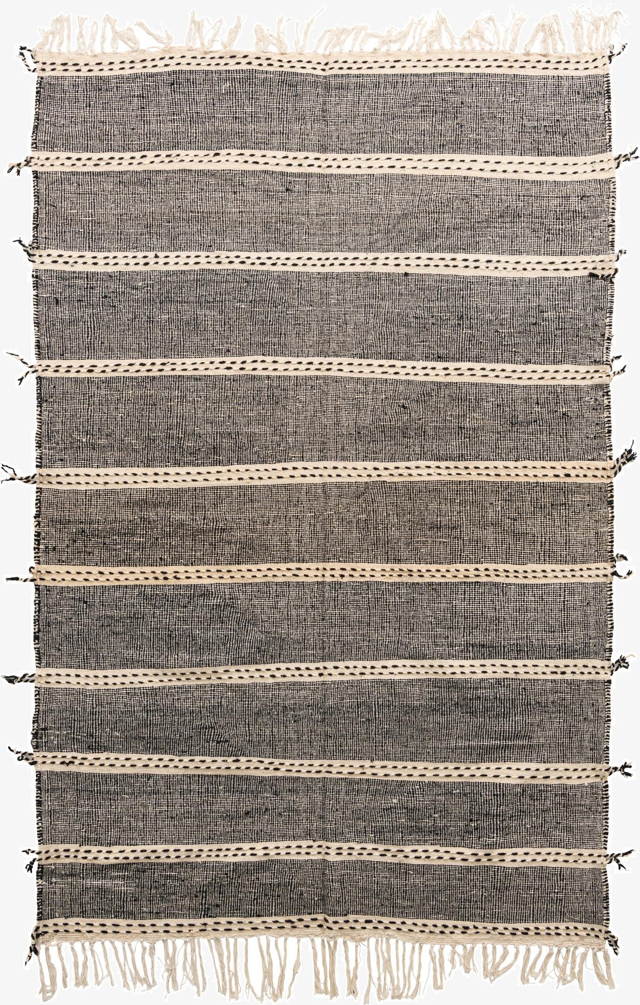  6' 4 x 9' 8  Hand Knotted Moroccan Wool Rug