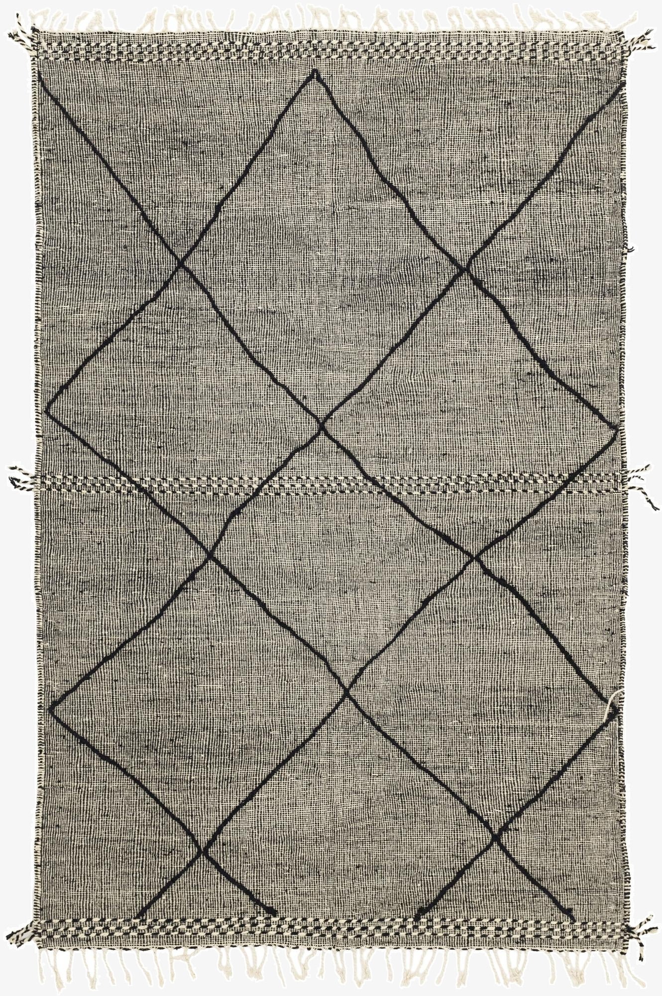  6' 4 x 9' 11  Hand Knotted Moroccan Wool Rug