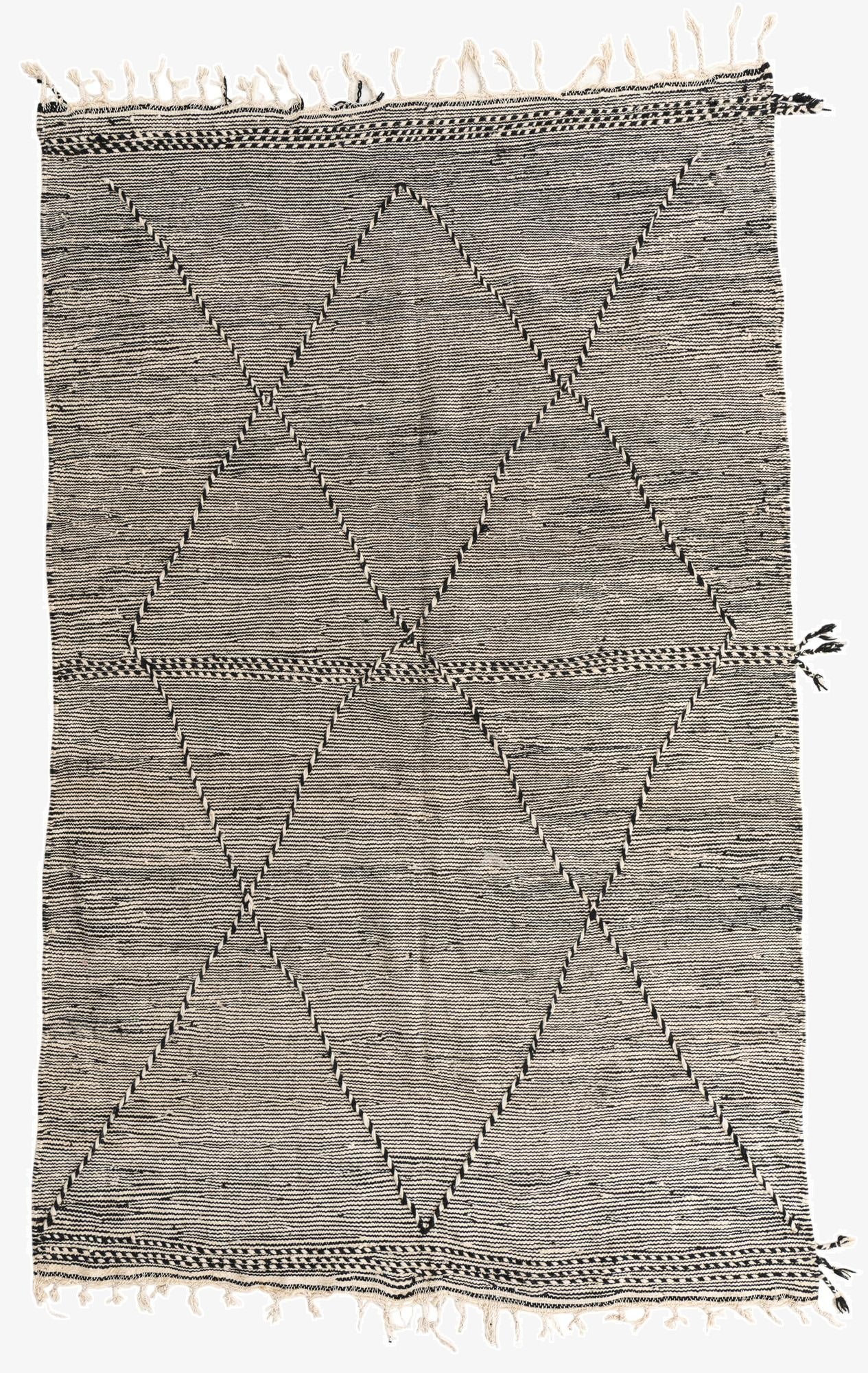  6' 6 x 10' 4  Hand Knotted Moroccan Wool Rug