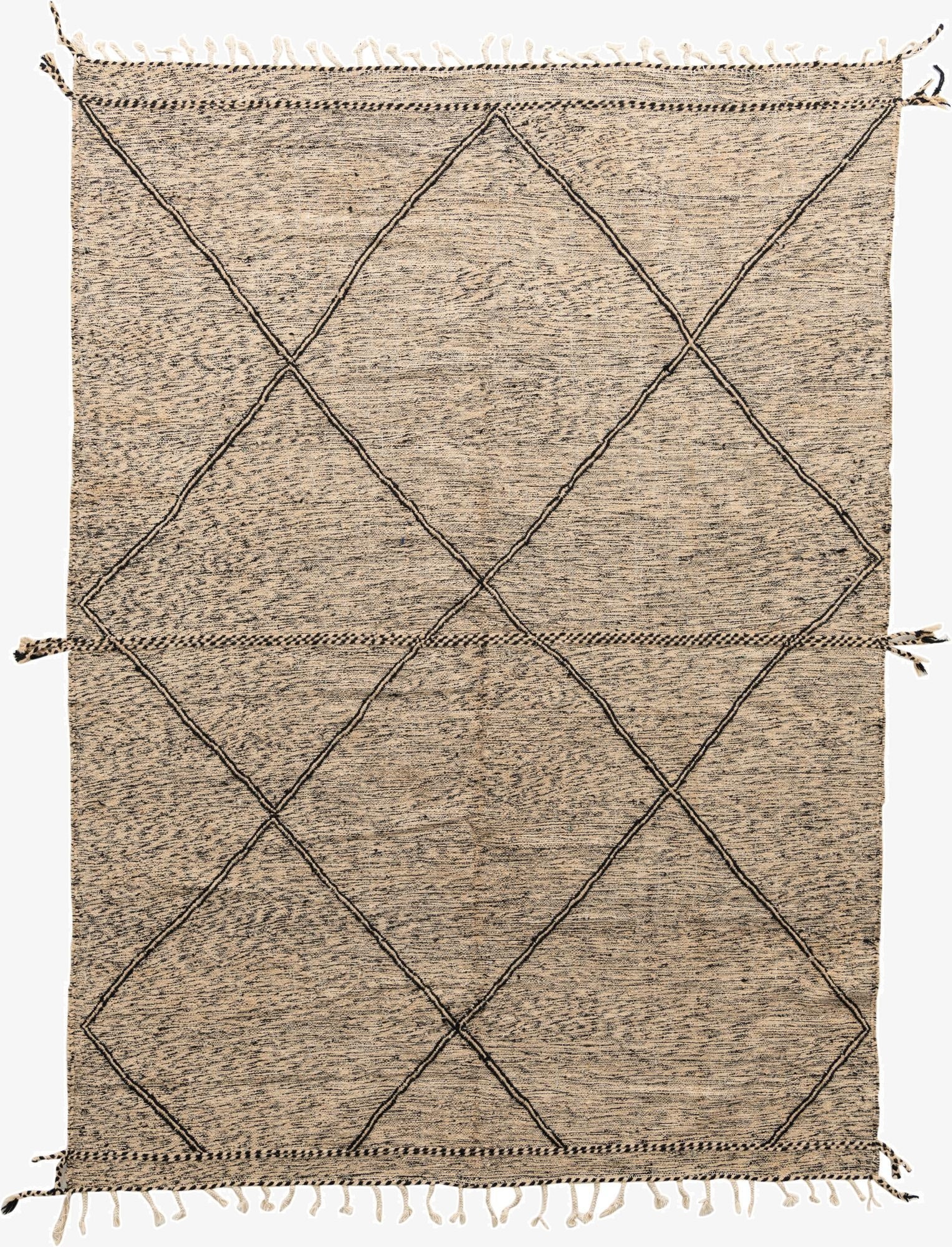  7' 2 x 9' 10  Hand Knotted Moroccan Wool Rug