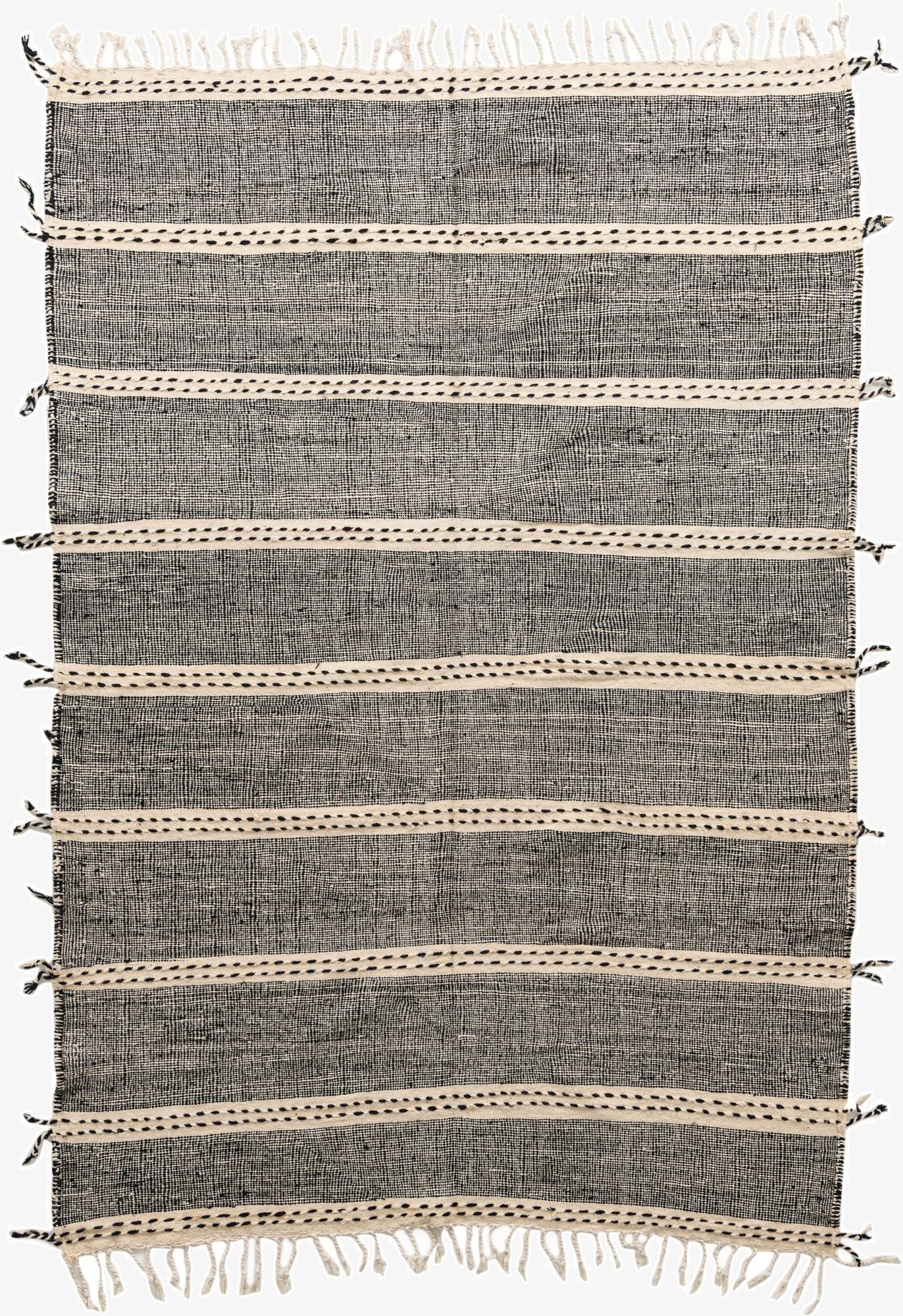  6' 6 x 9' 5  Hand Knotted Moroccan Wool Rug