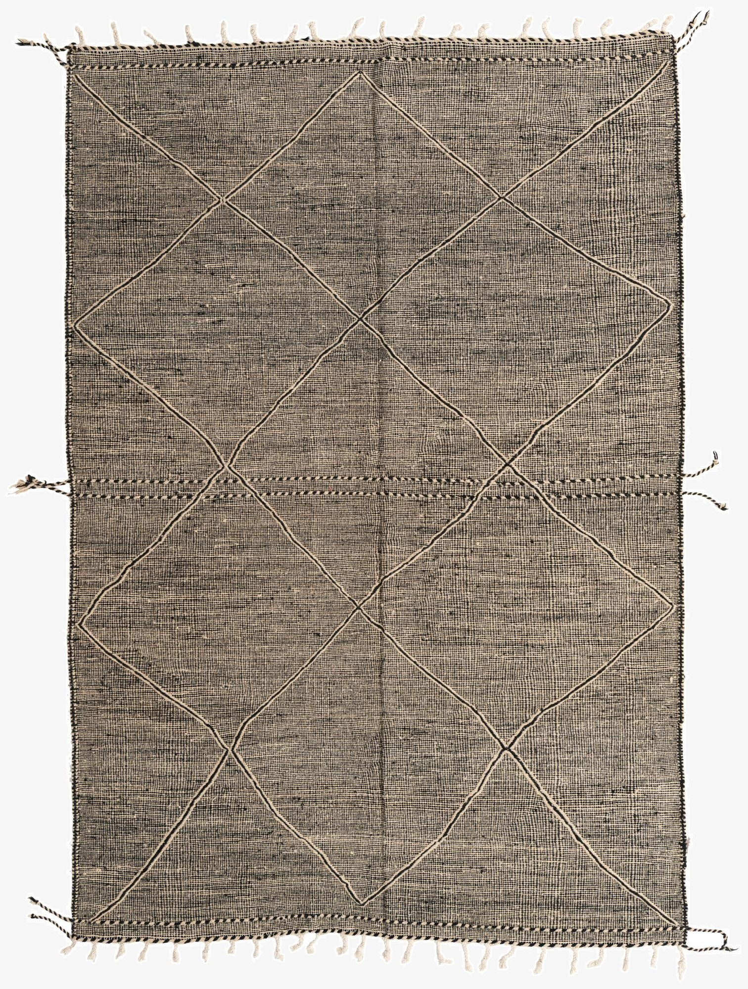  6' 10 x 9' 9  Hand Knotted Moroccan Wool Rug