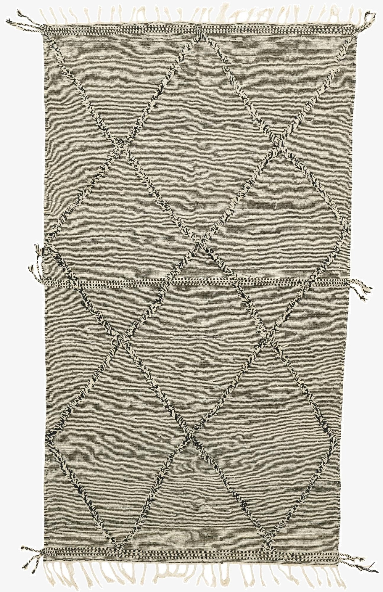  6' 6 x 11' 5  Hand Knotted Moroccan Wool Rug