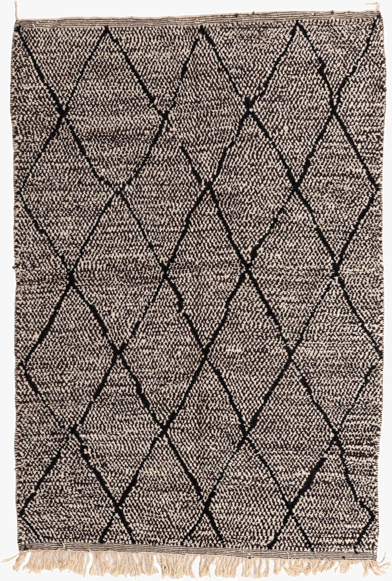  6' 6 x 9' 6  Hand Knotted Moroccan Wool Rug