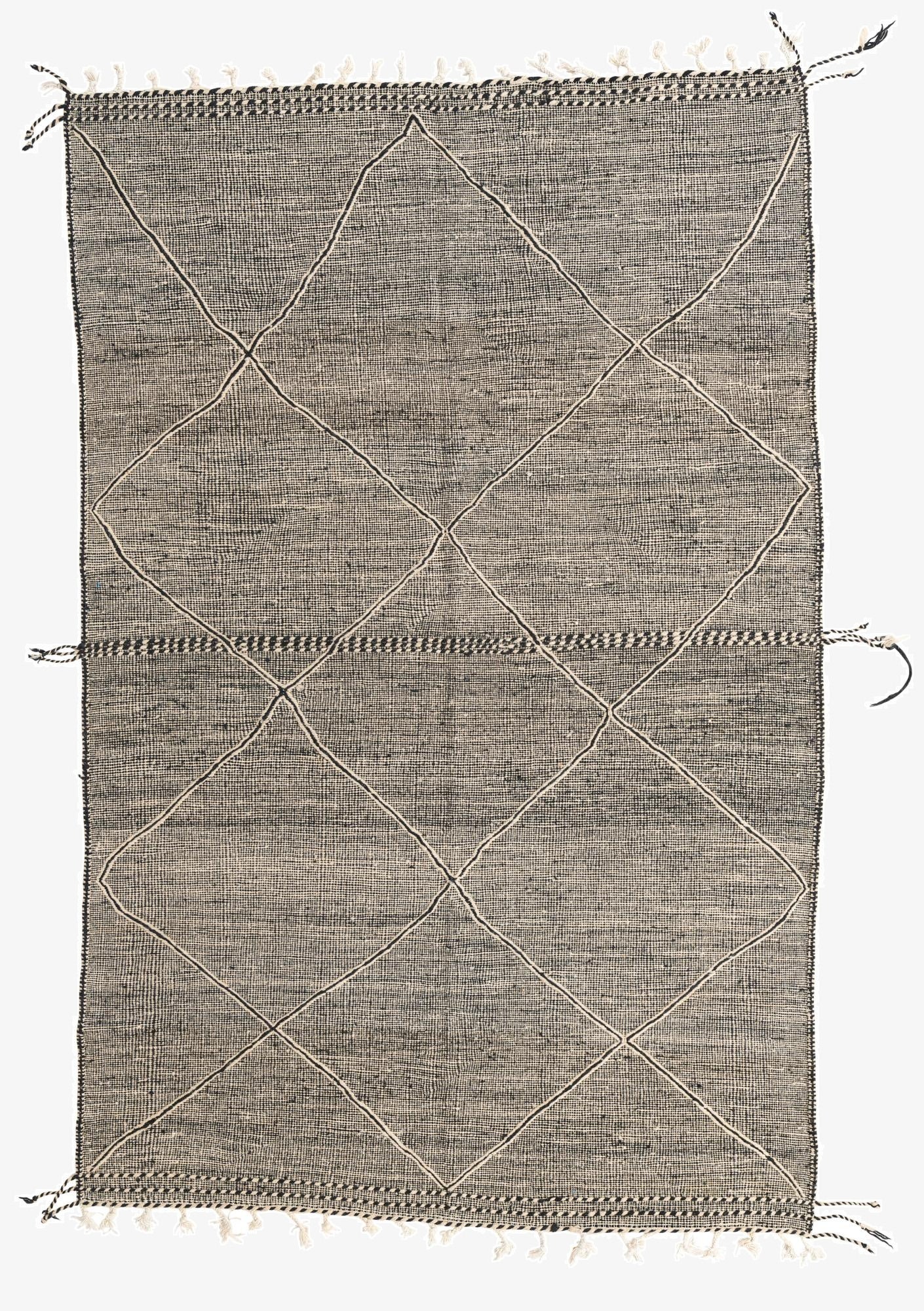  6' 9 x 10' 4  Hand Knotted Moroccan Wool Rug