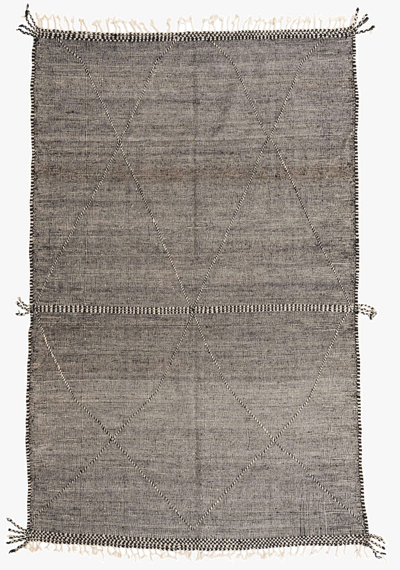  6' 7 x 10' 3  Hand Knotted Moroccan Wool Rug