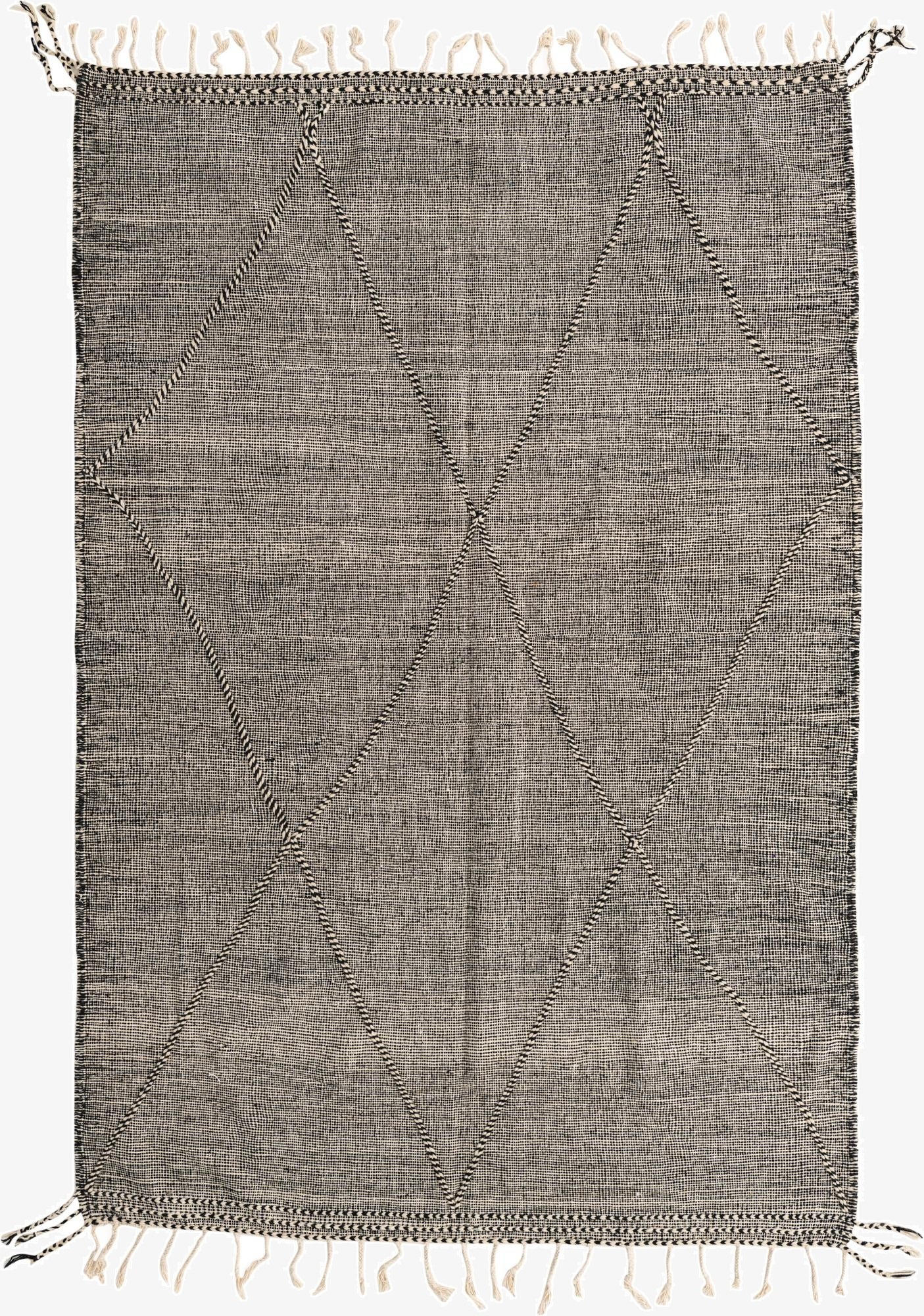  6' 7 x 9' 9  Hand Knotted Moroccan Wool Rug