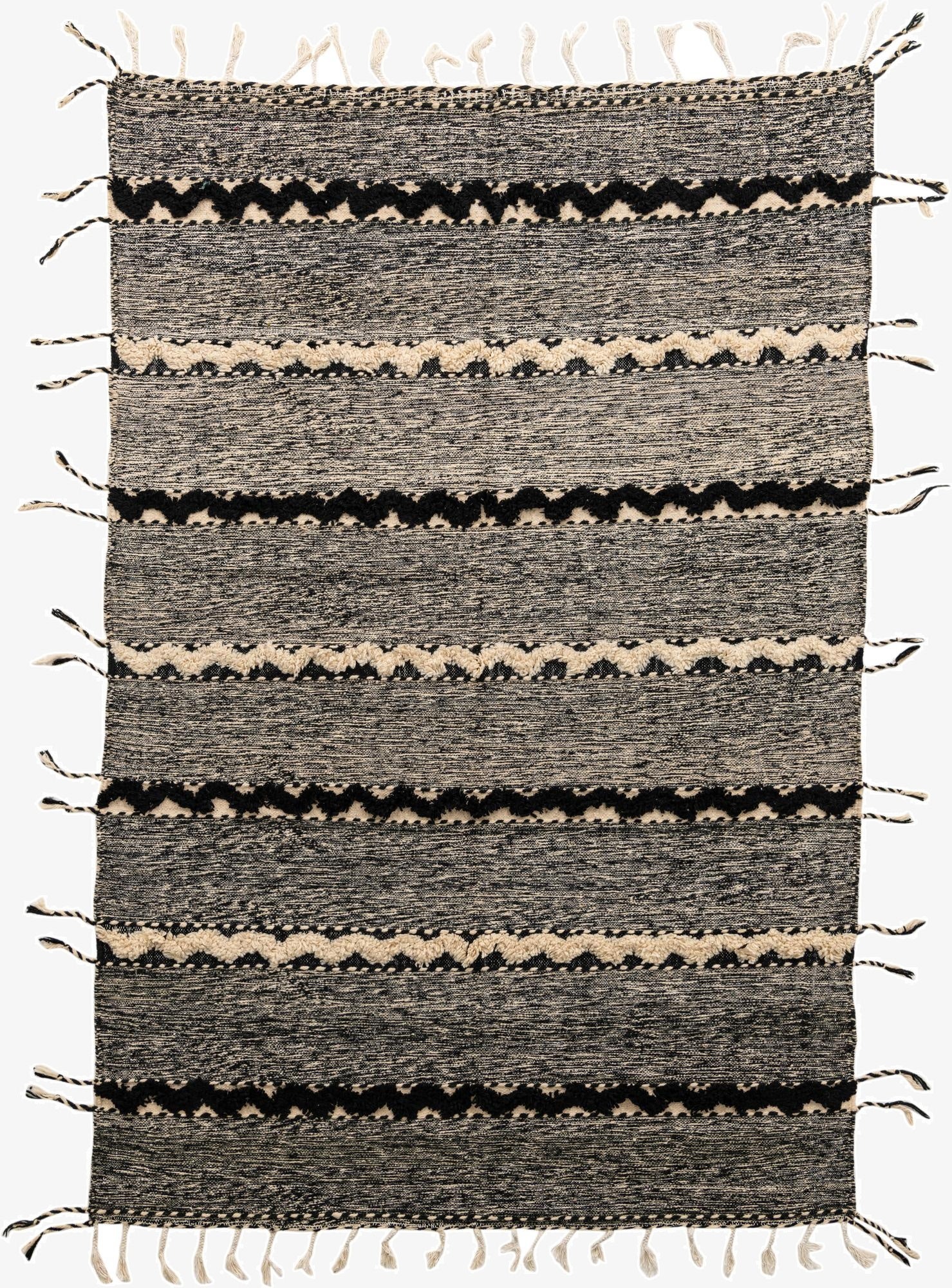  6' 7 x 9' 9  Hand Knotted Moroccan Wool Rug