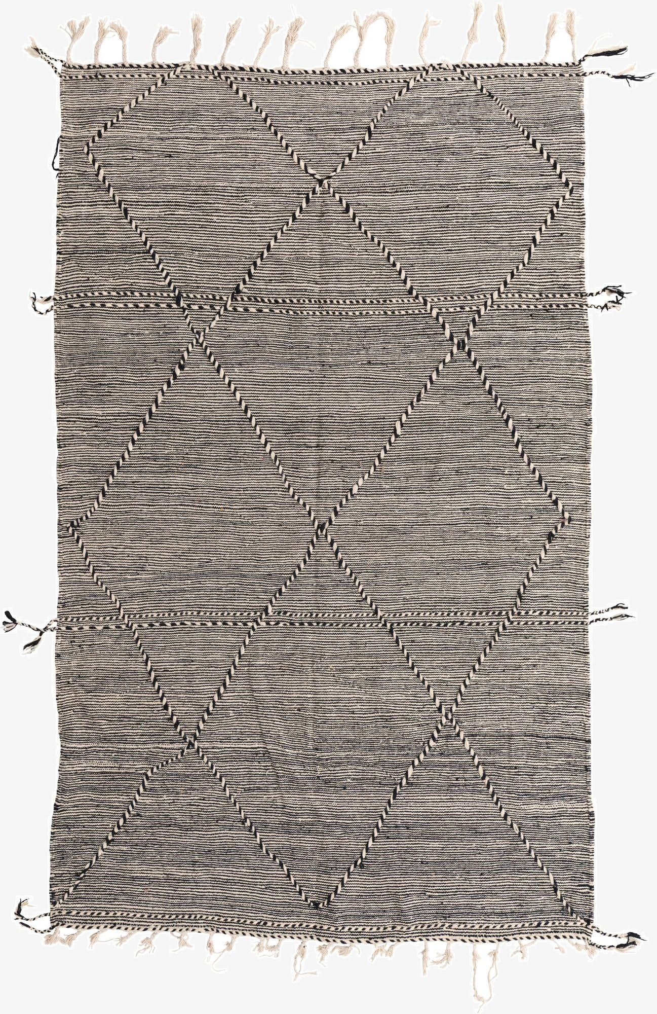  6' 3 x 10' 2  Hand Knotted Moroccan Wool Rug