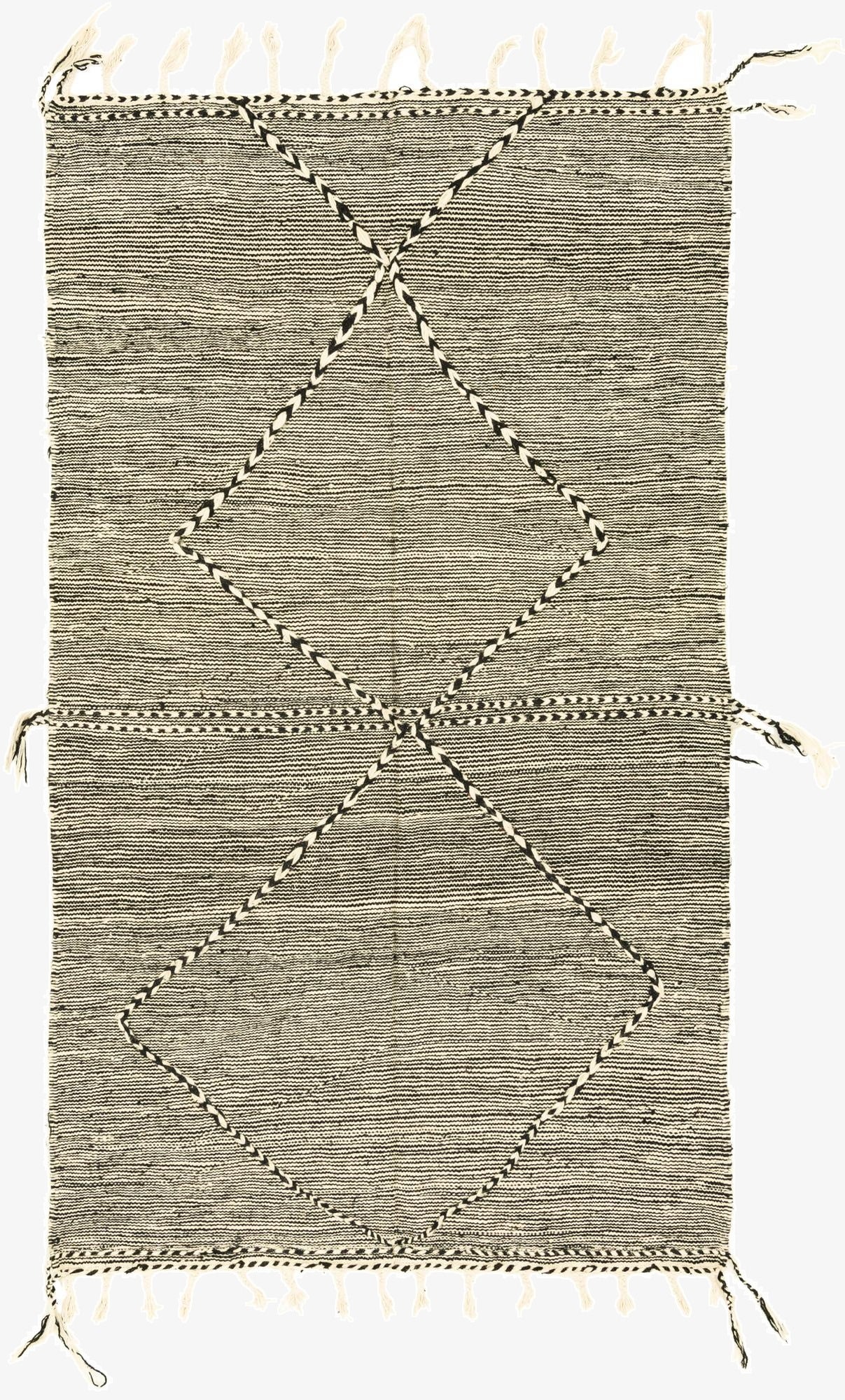  4' 11 x 8' 4  Hand Knotted Moroccan Wool Rug