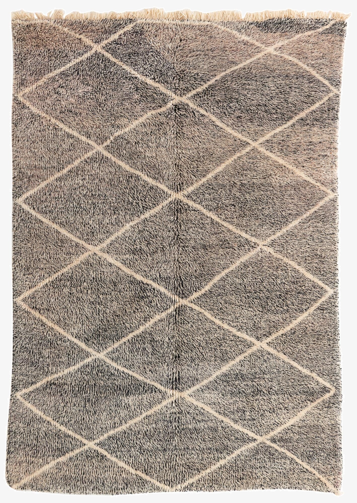  6' 3 x 9'  Hand Knotted Moroccan Wool Rug