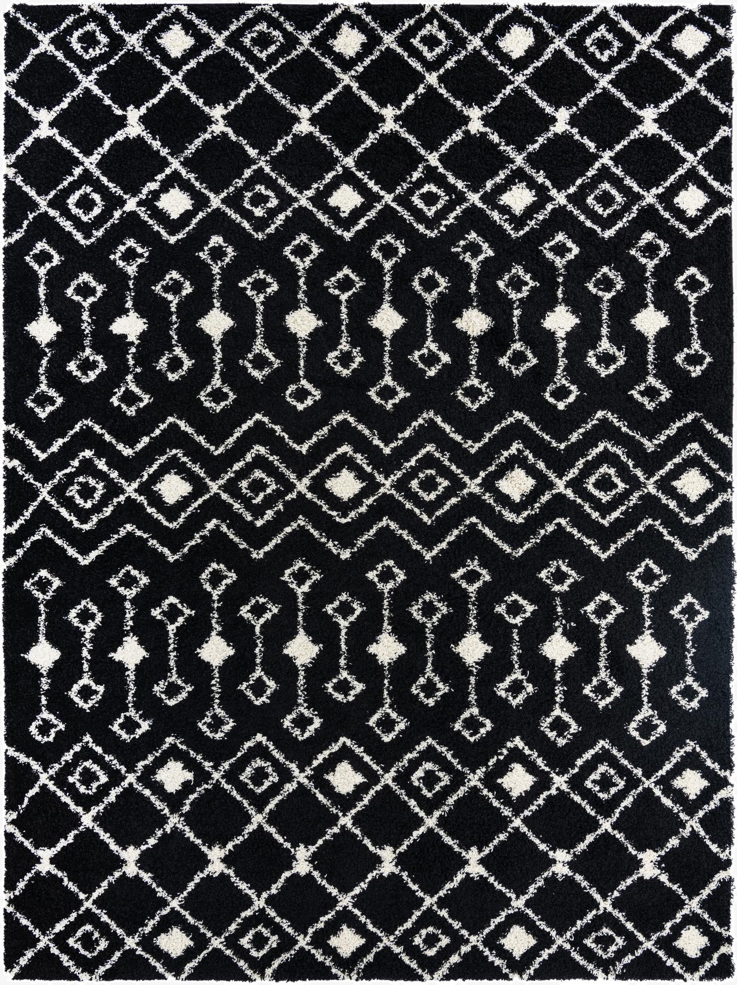  10' x 13' Moroccan Trellis Shag Rug