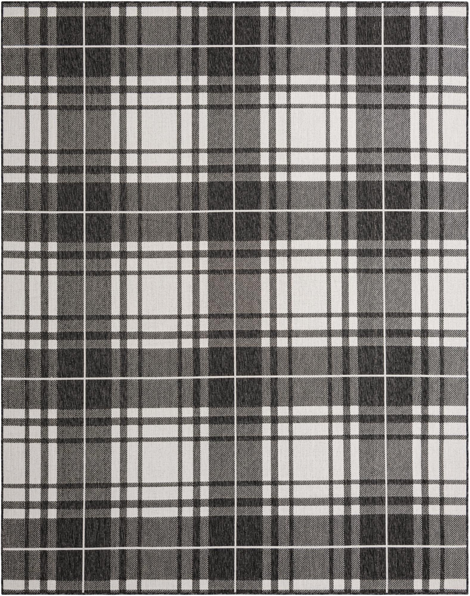  7' 10 x 10'  Washable Checkered Indoor / Outdoor Rug