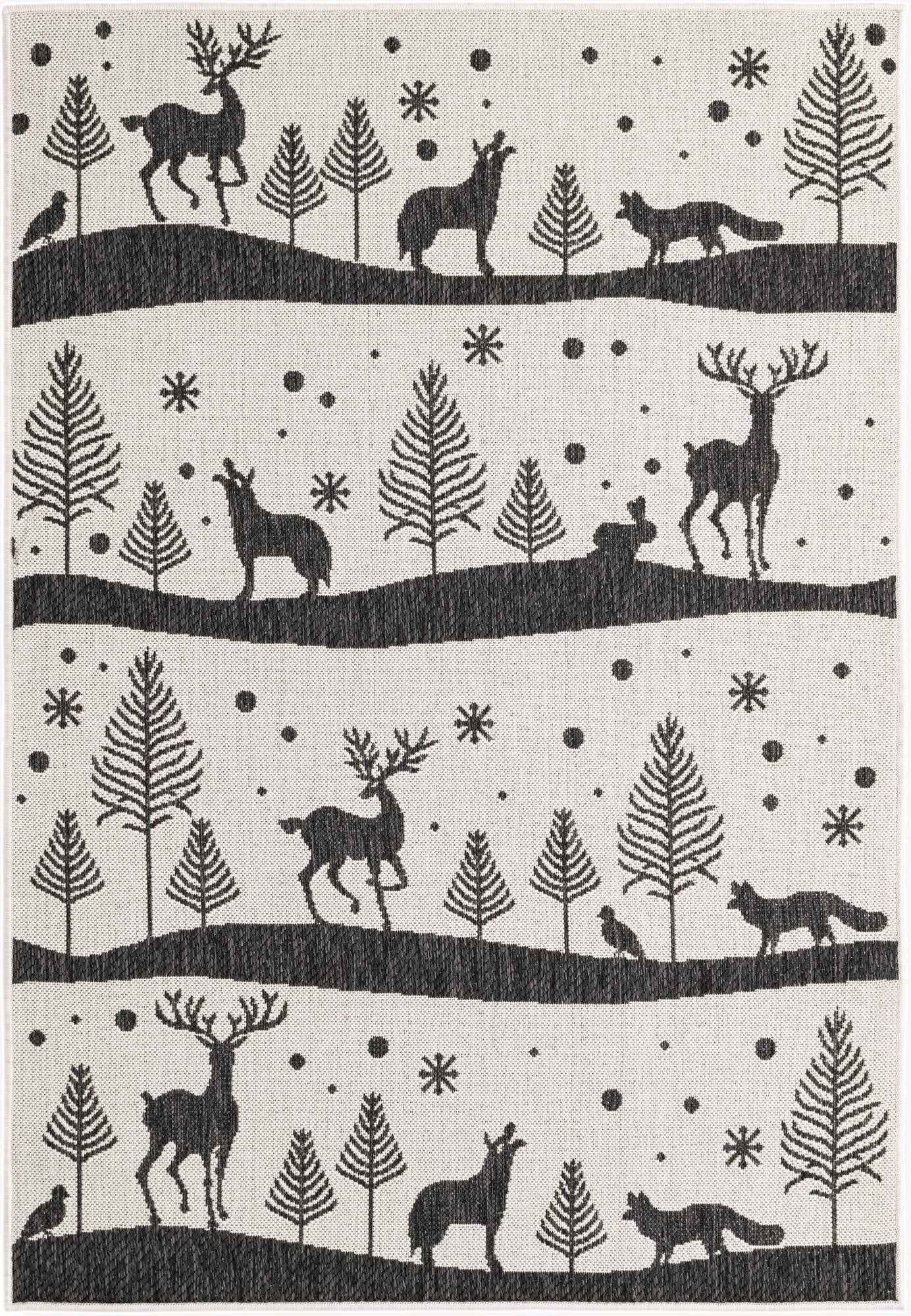  4' x 6'  Washable Holiday Indoor / Outdoor Rug