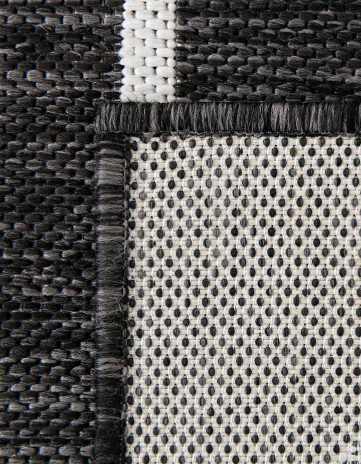 Black and White 9' x 12' Washable Modern Indoor / Outdoor Rug | Rugs.com