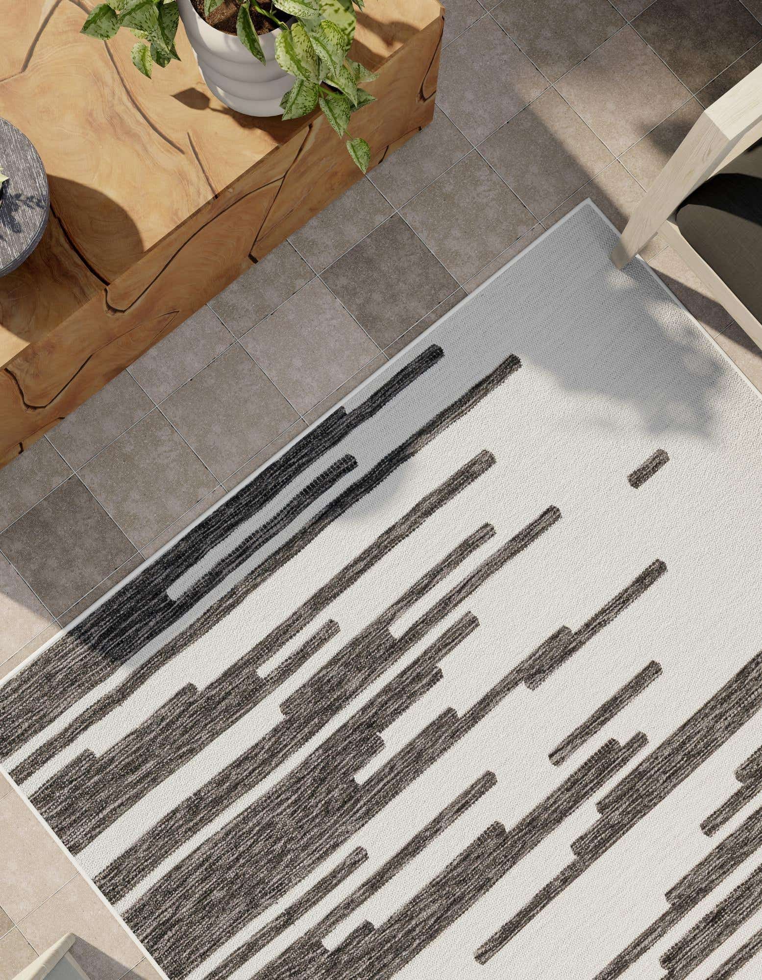 Primary image  2' x 3' 1  Washable Modern Indoor / Outdoor Rug