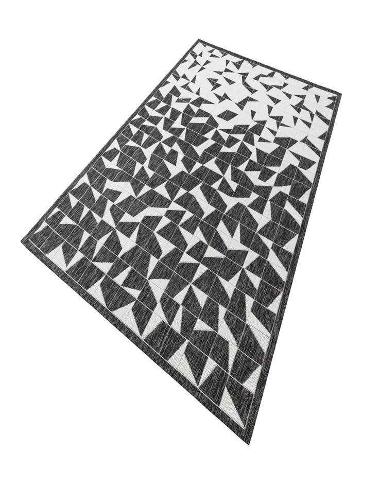 Detail image of  5' 3 x 8'  Washable Modern Indoor / Outdoor Rug