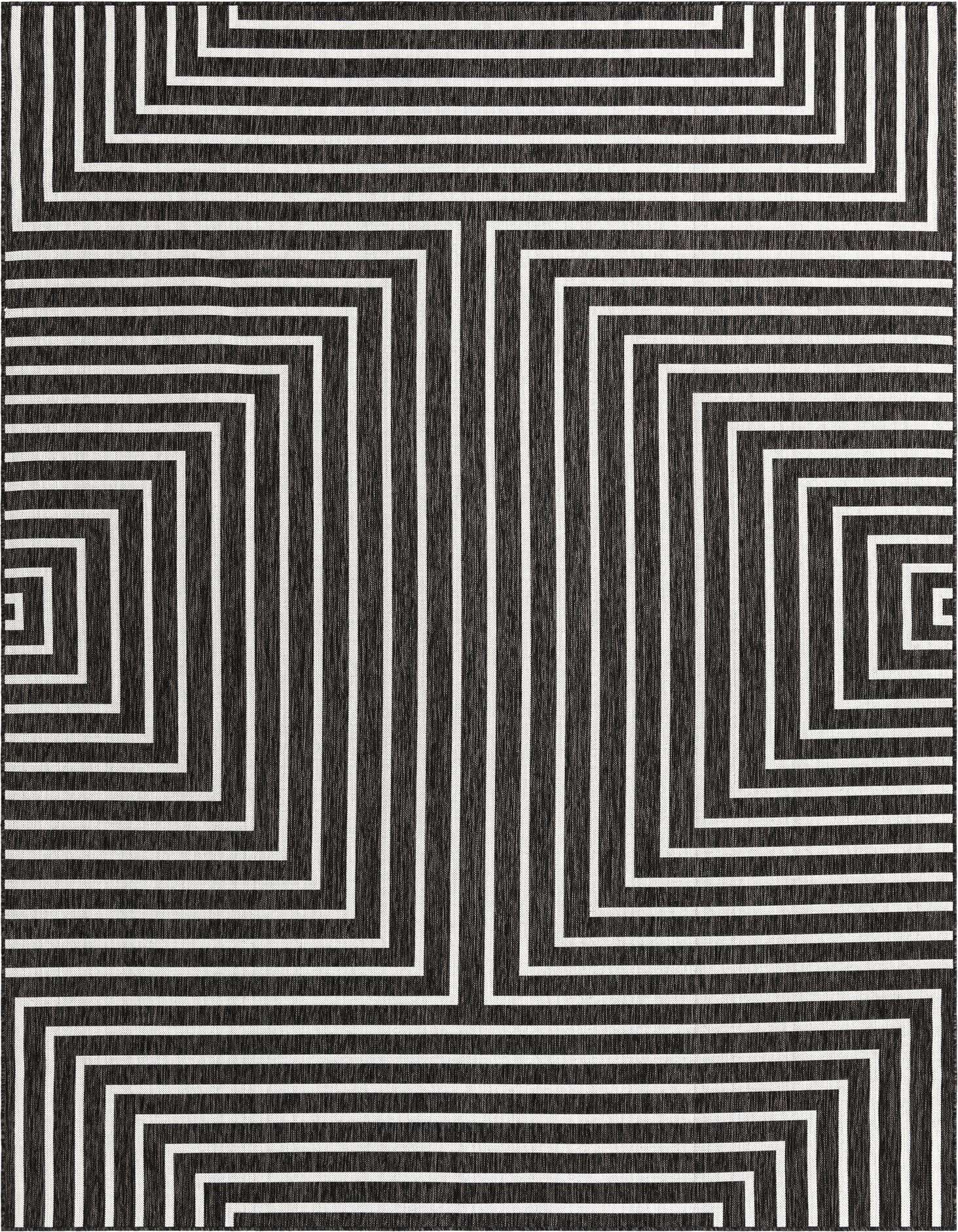 Primary image  9' x 12'  Washable Modern Indoor / Outdoor Rug