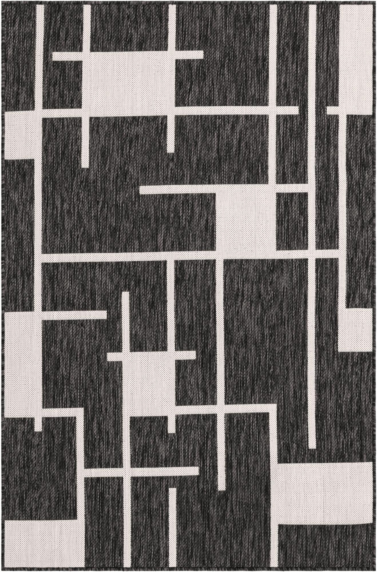  4' x 6'  Washable Modern Indoor / Outdoor Rug