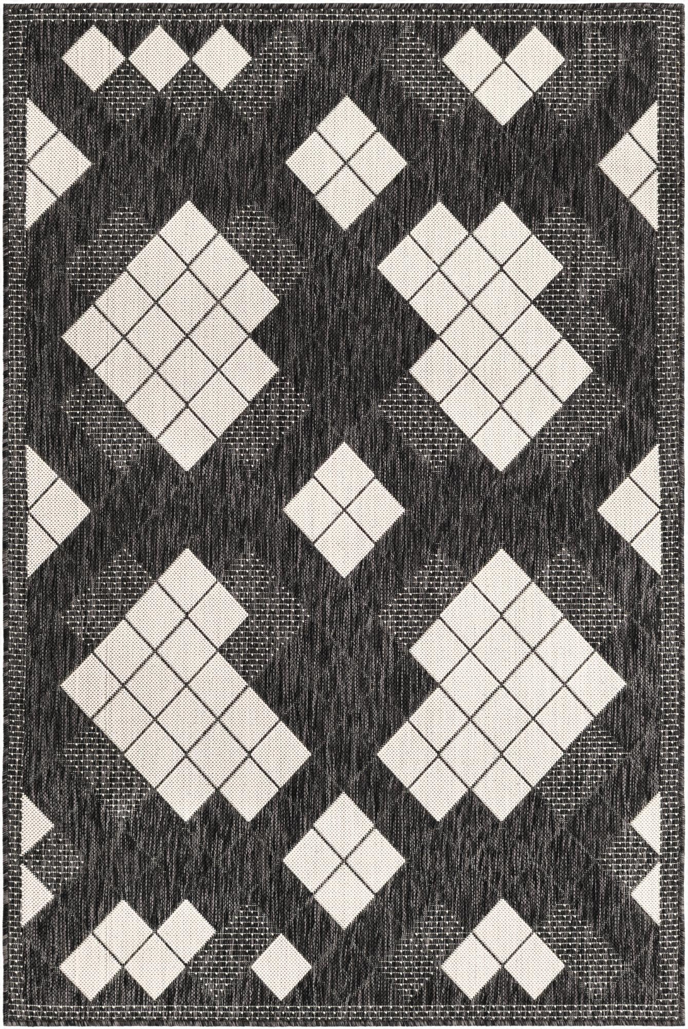  4' x 6'  Washable Modern Indoor / Outdoor Rug