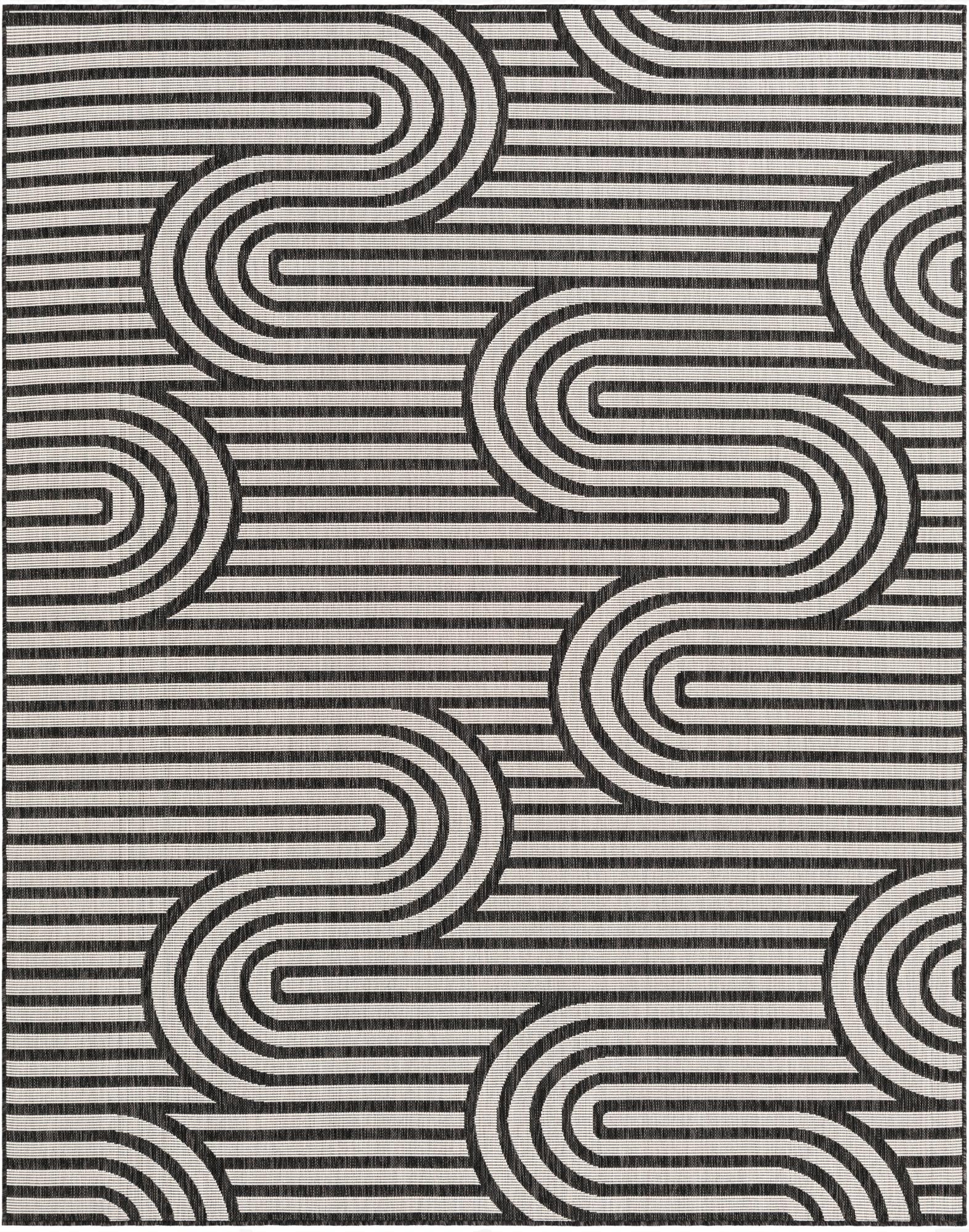  7' 10 x 10'  Washable Modern Indoor / Outdoor Rug