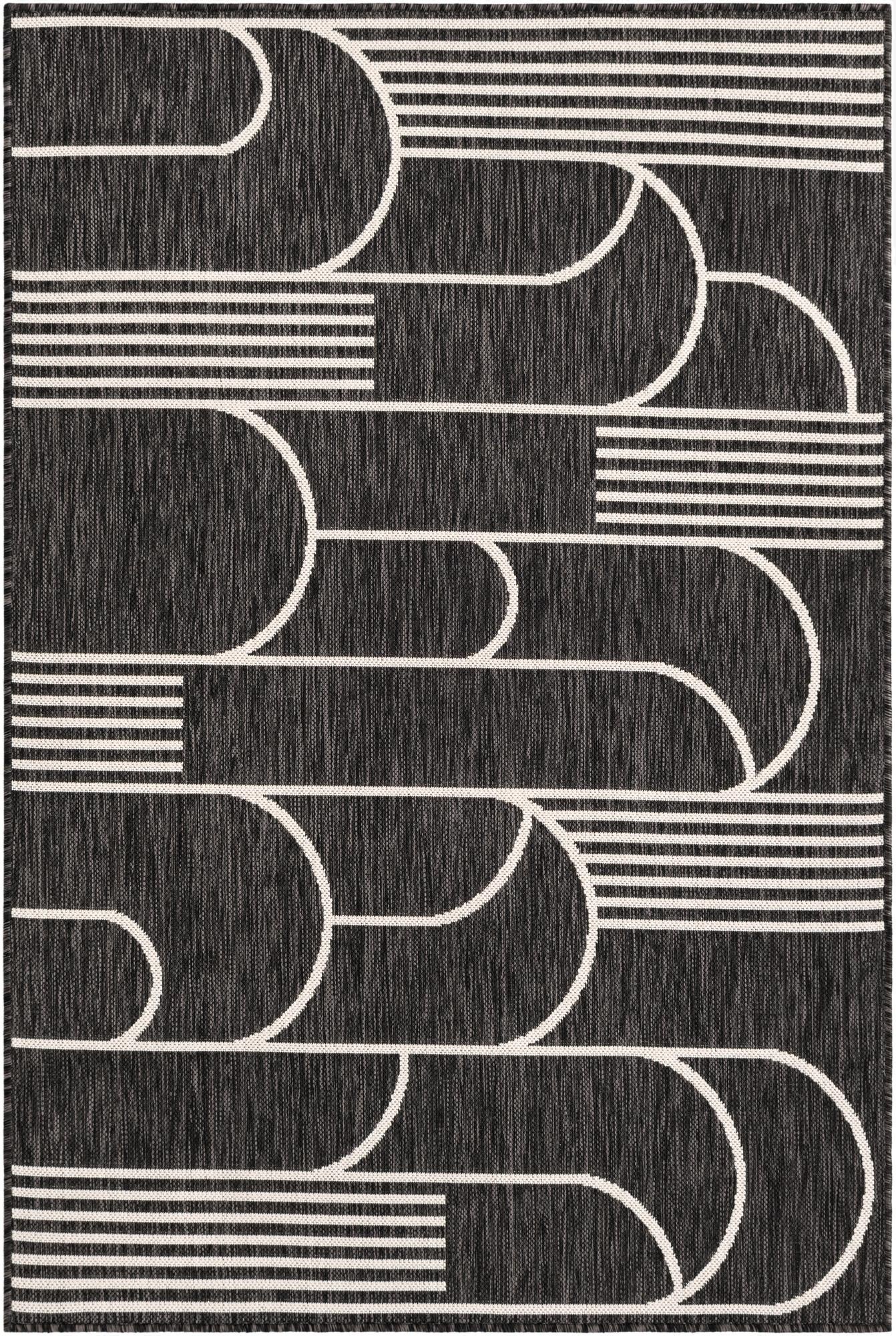  4' x 6'  Washable Modern Indoor / Outdoor Rug