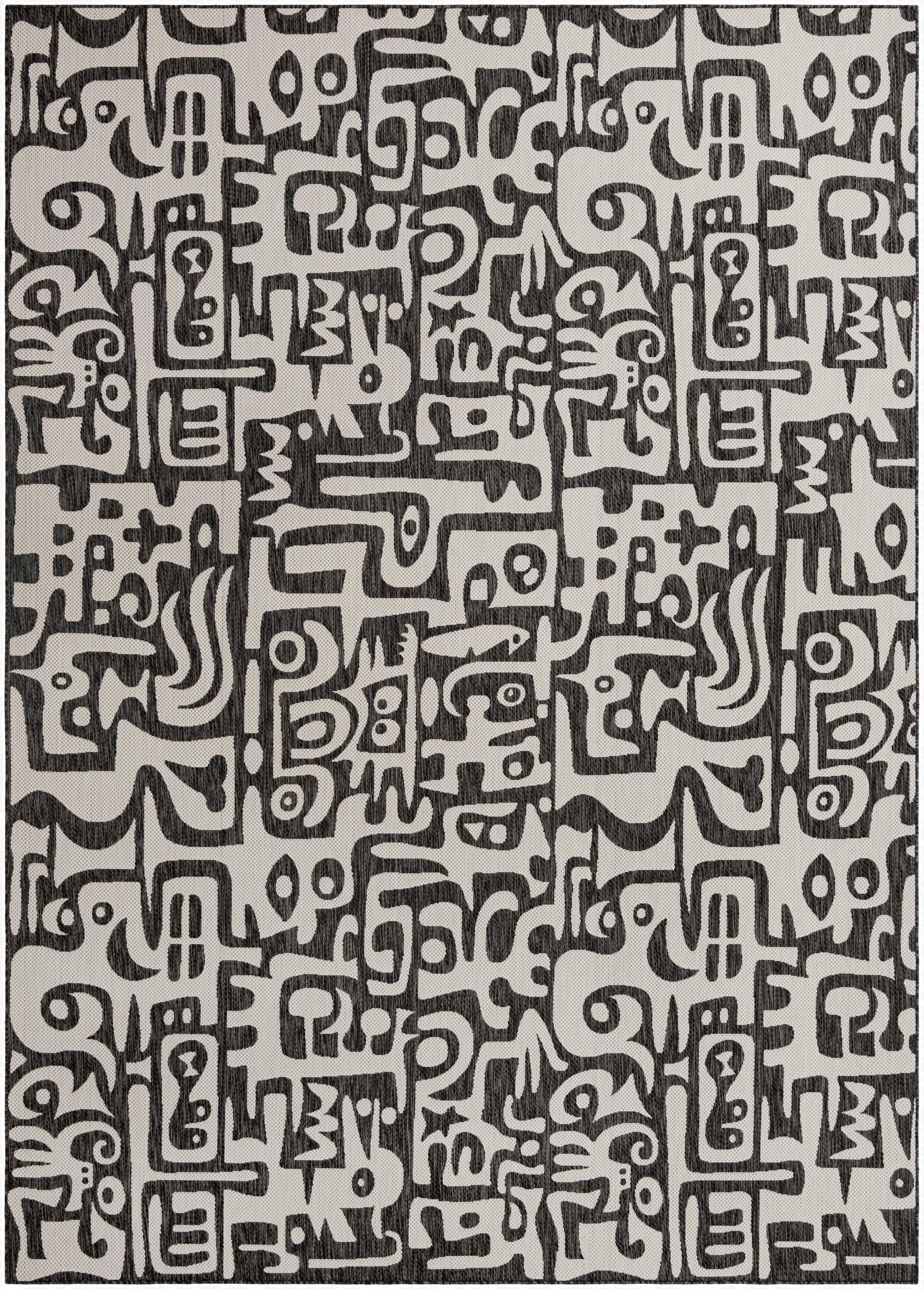  10' x 14'  Washable Modern Indoor / Outdoor Rug