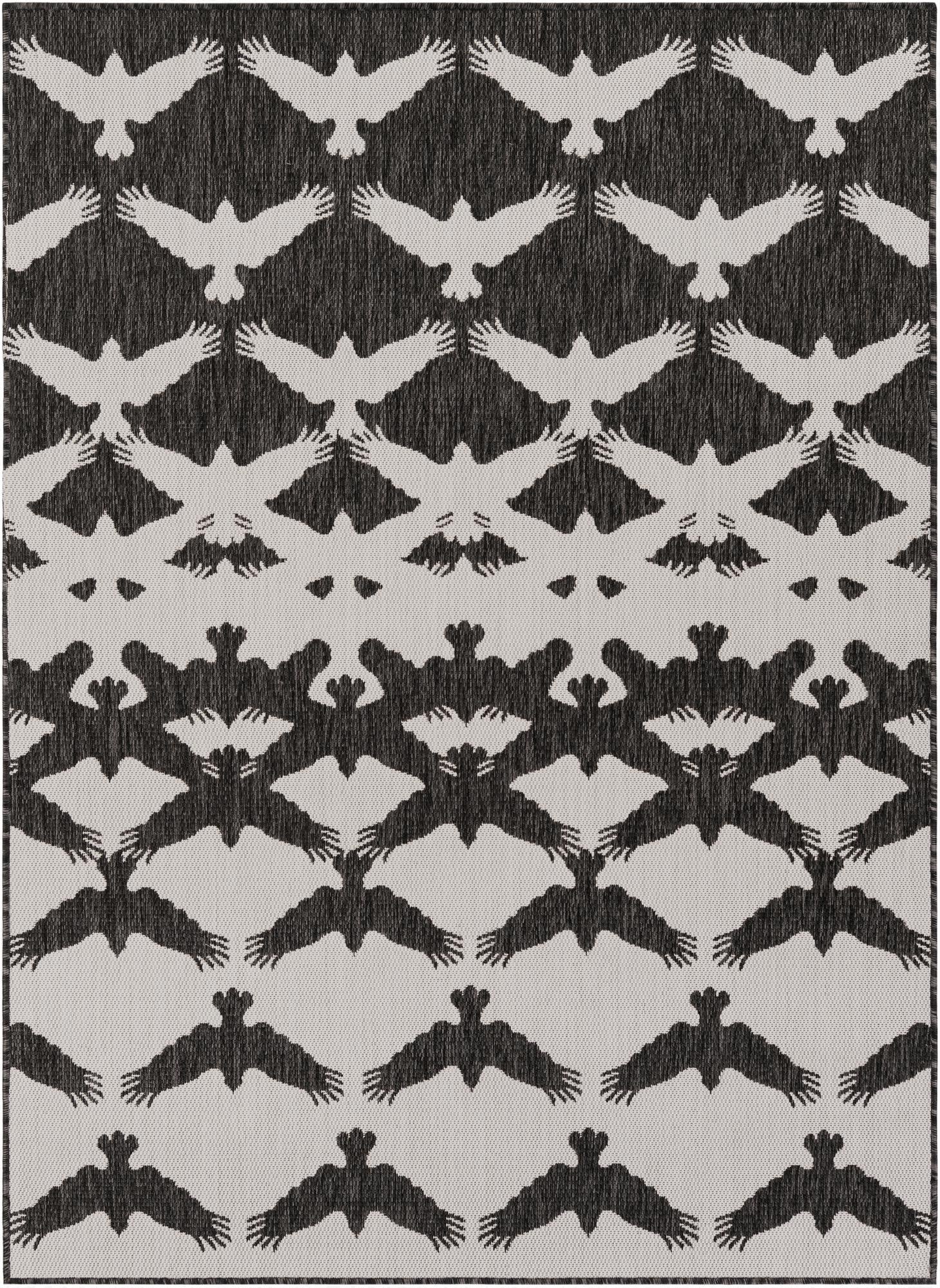  5' 3 x 7'  Washable Modern Indoor / Outdoor Rug