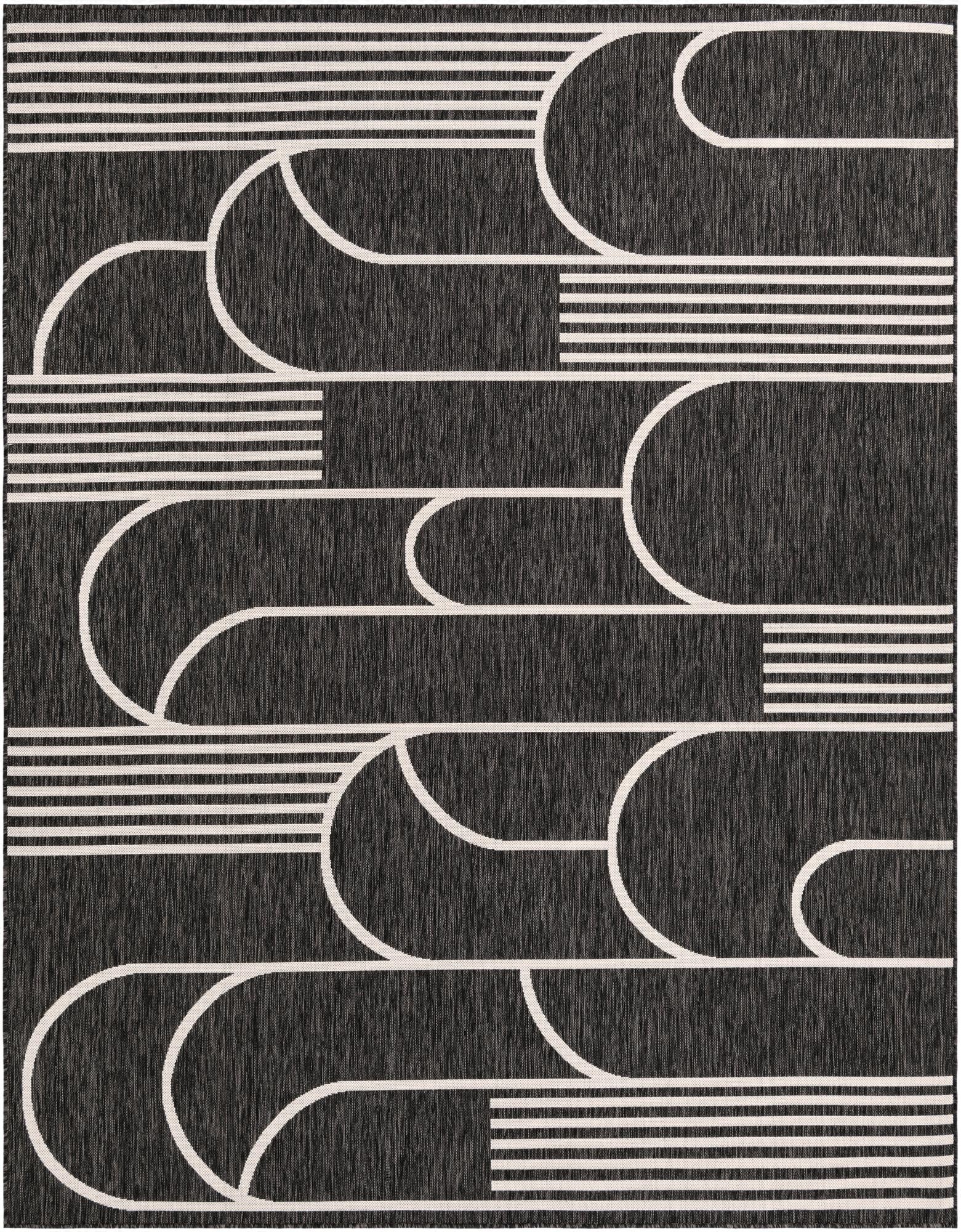  7' 10 x 10'  Washable Modern Indoor / Outdoor Rug