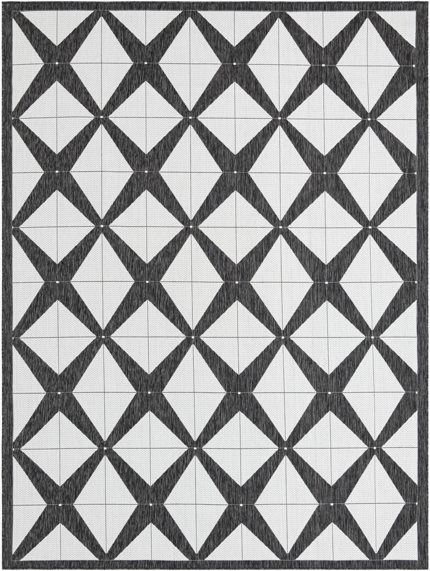  9' x 12'  Washable Modern Indoor / Outdoor Rug